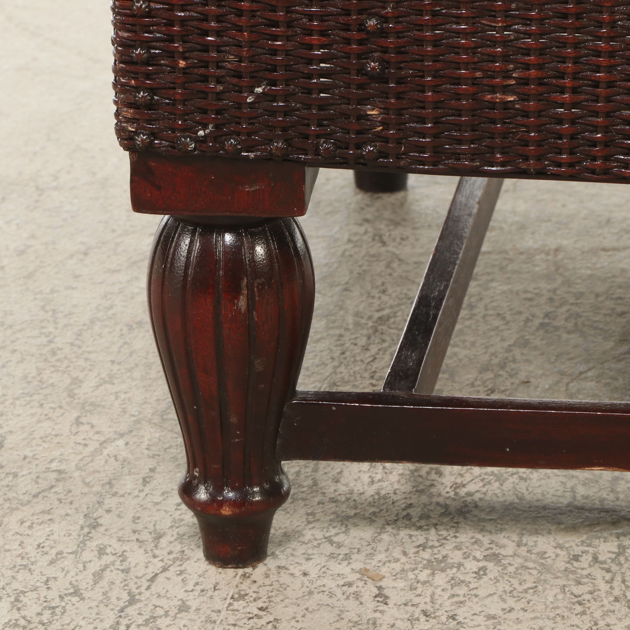 Excursions Wicker Rattan Wingback Armchair