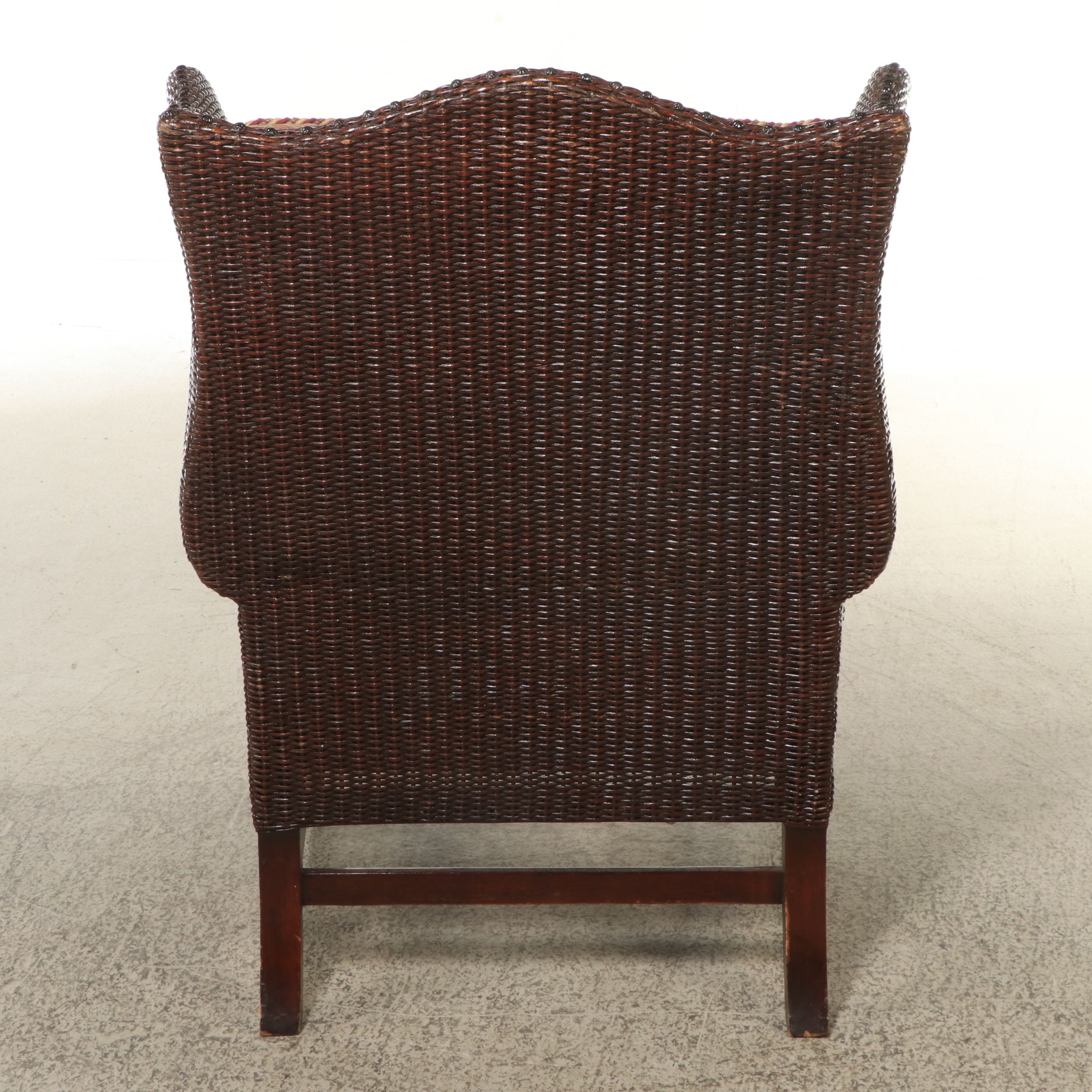 Excursions Wicker Rattan Wingback Armchair