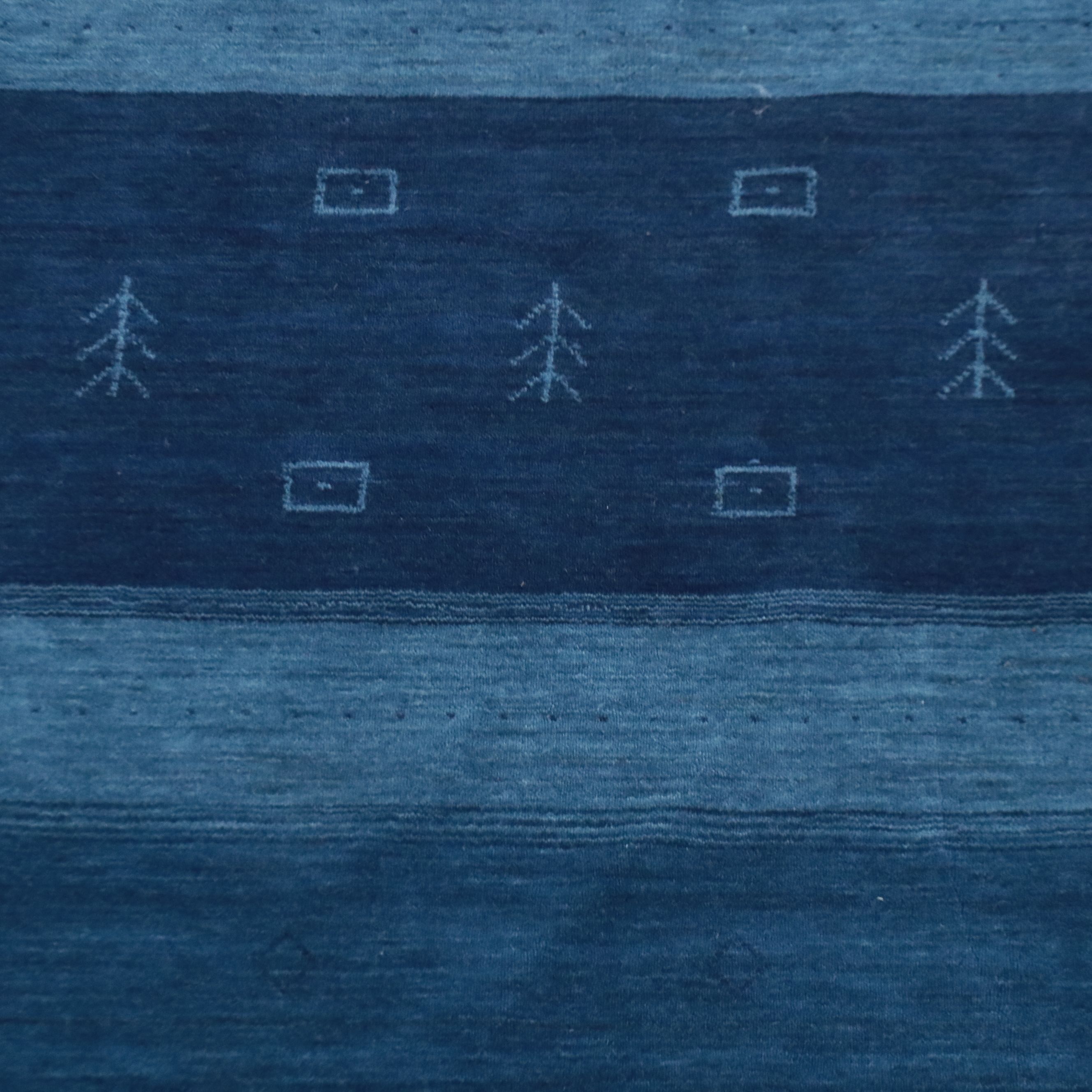 7'10 x 9'9 Hand-Knotted Indo-Persian Gabbeh Area Rug