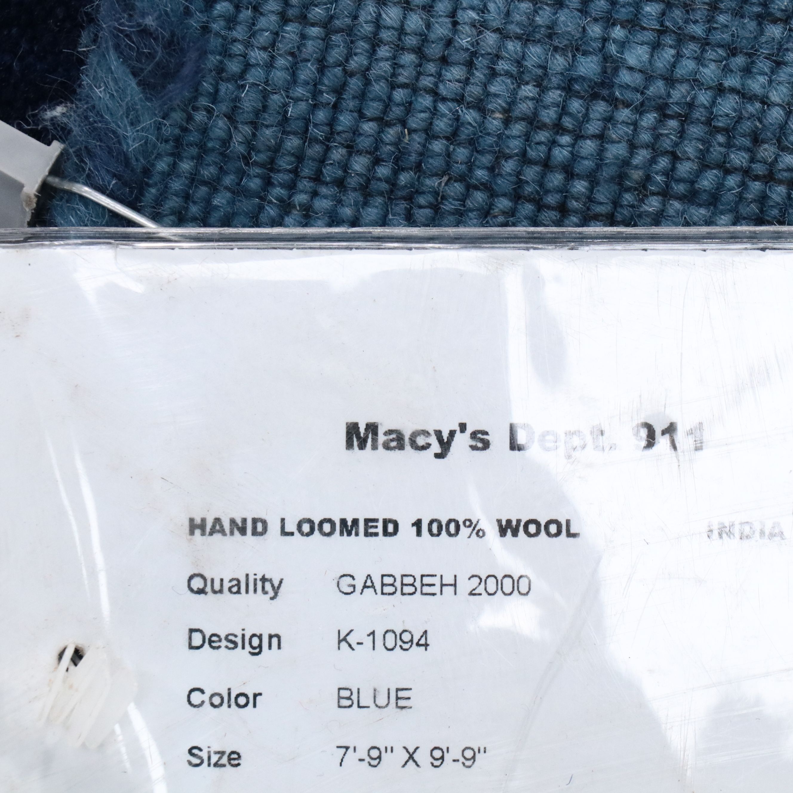 7'10 x 9'9 Hand-Knotted Indo-Persian Gabbeh Area Rug