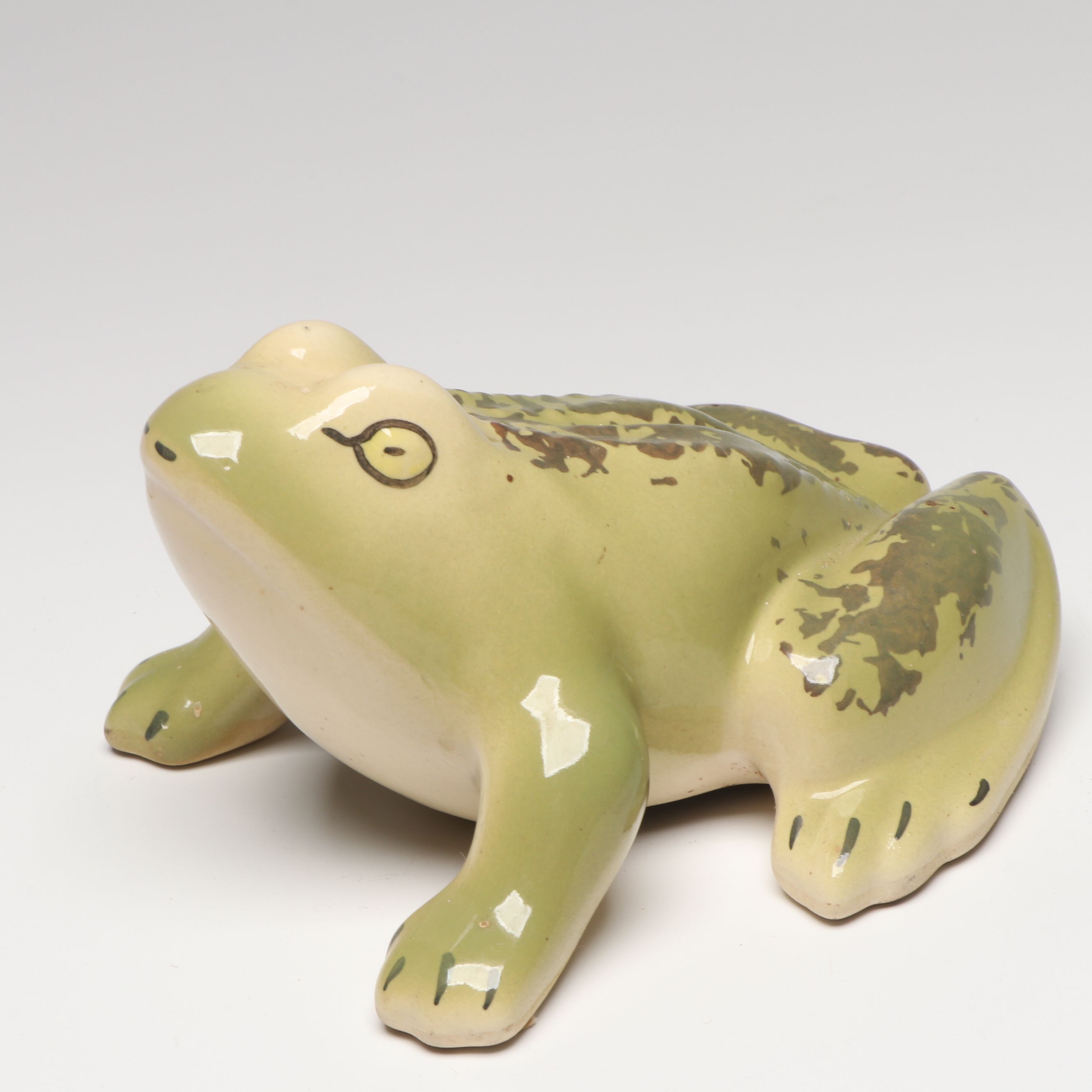 Ceramic Frog and Chinese Guardian Lion