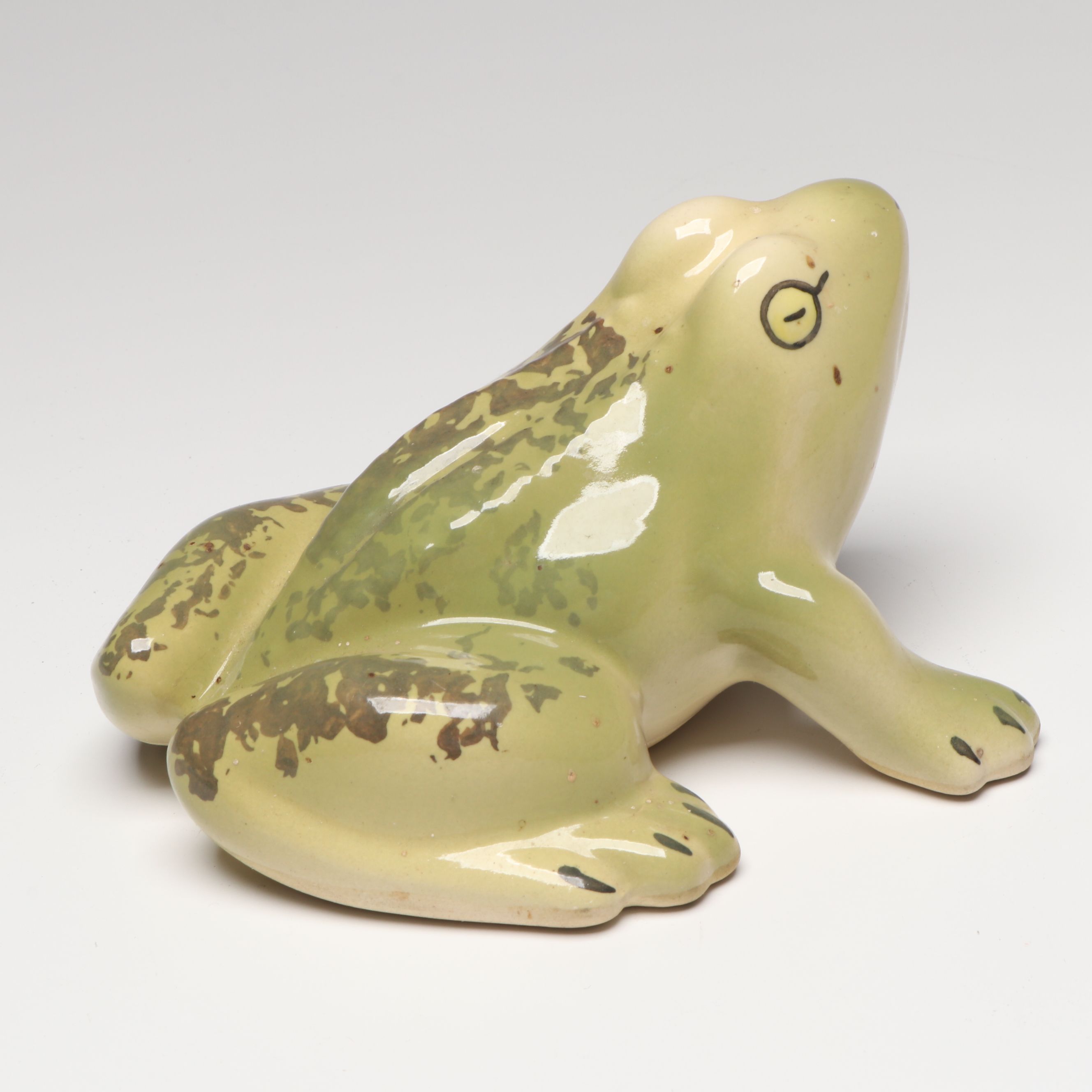 Ceramic Frog and Chinese Guardian Lion