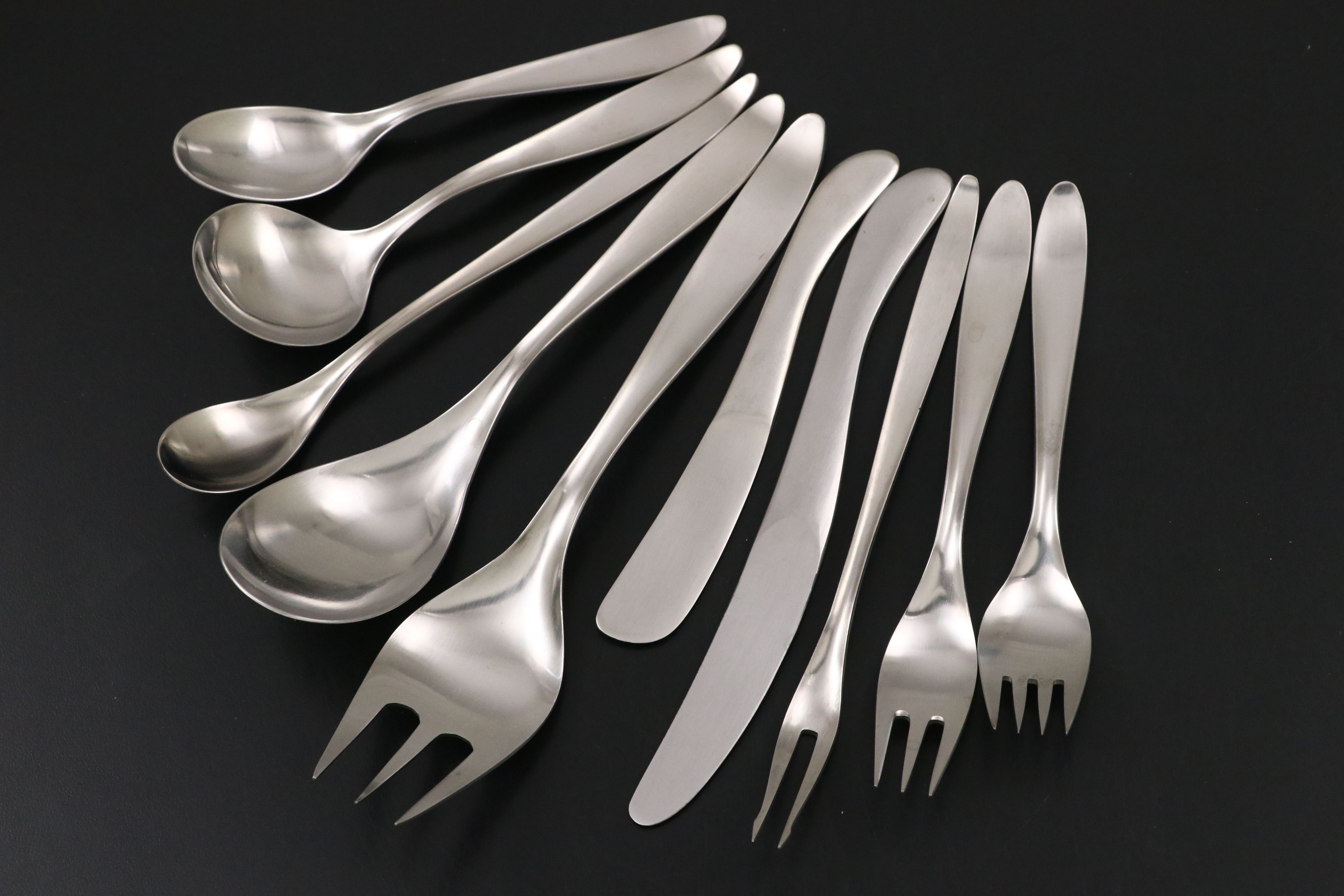Lauffer, EKCO, and More Mid Century Modern Style Stainless Steel Flatware