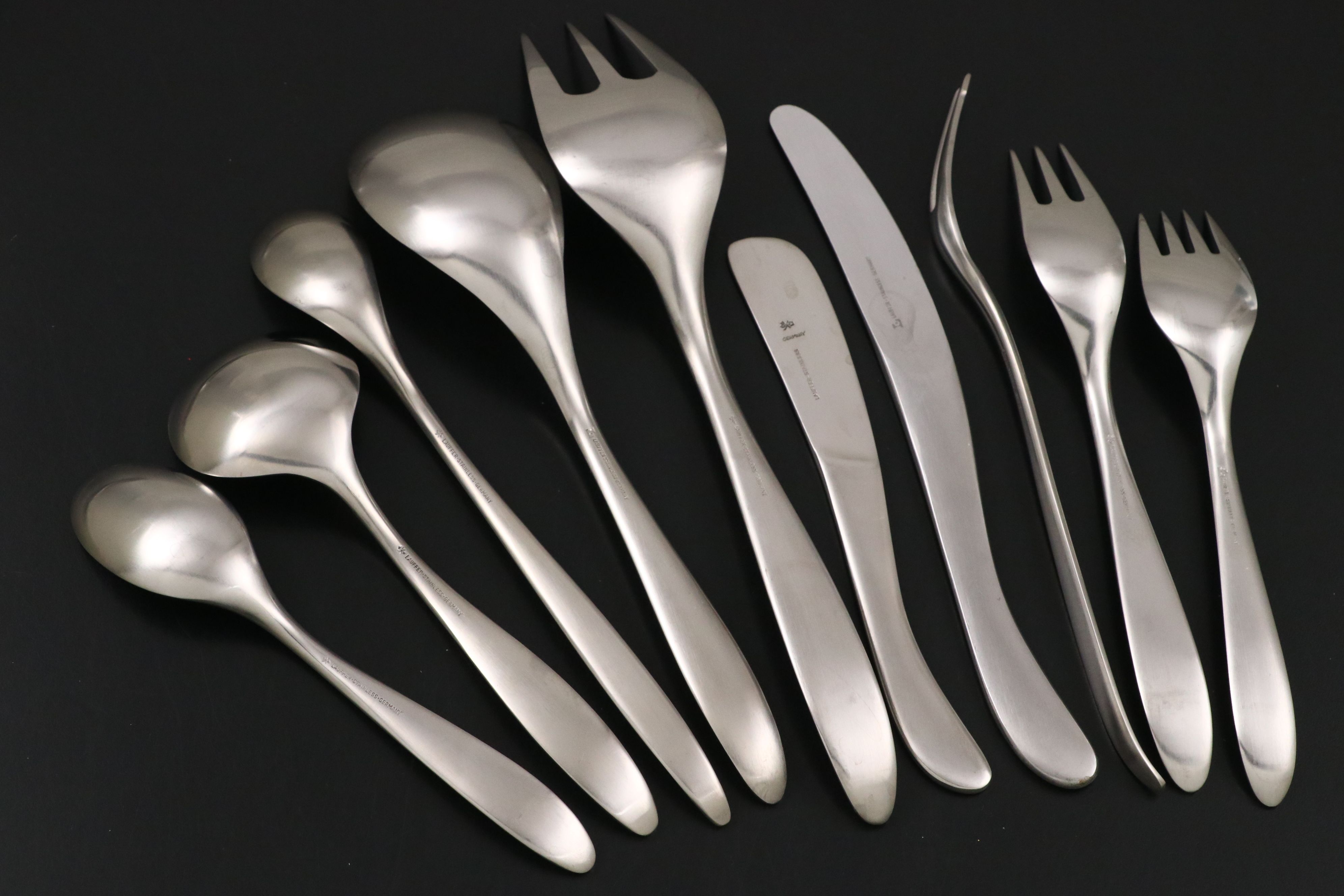 Lauffer, EKCO, and More Mid Century Modern Style Stainless Steel Flatware