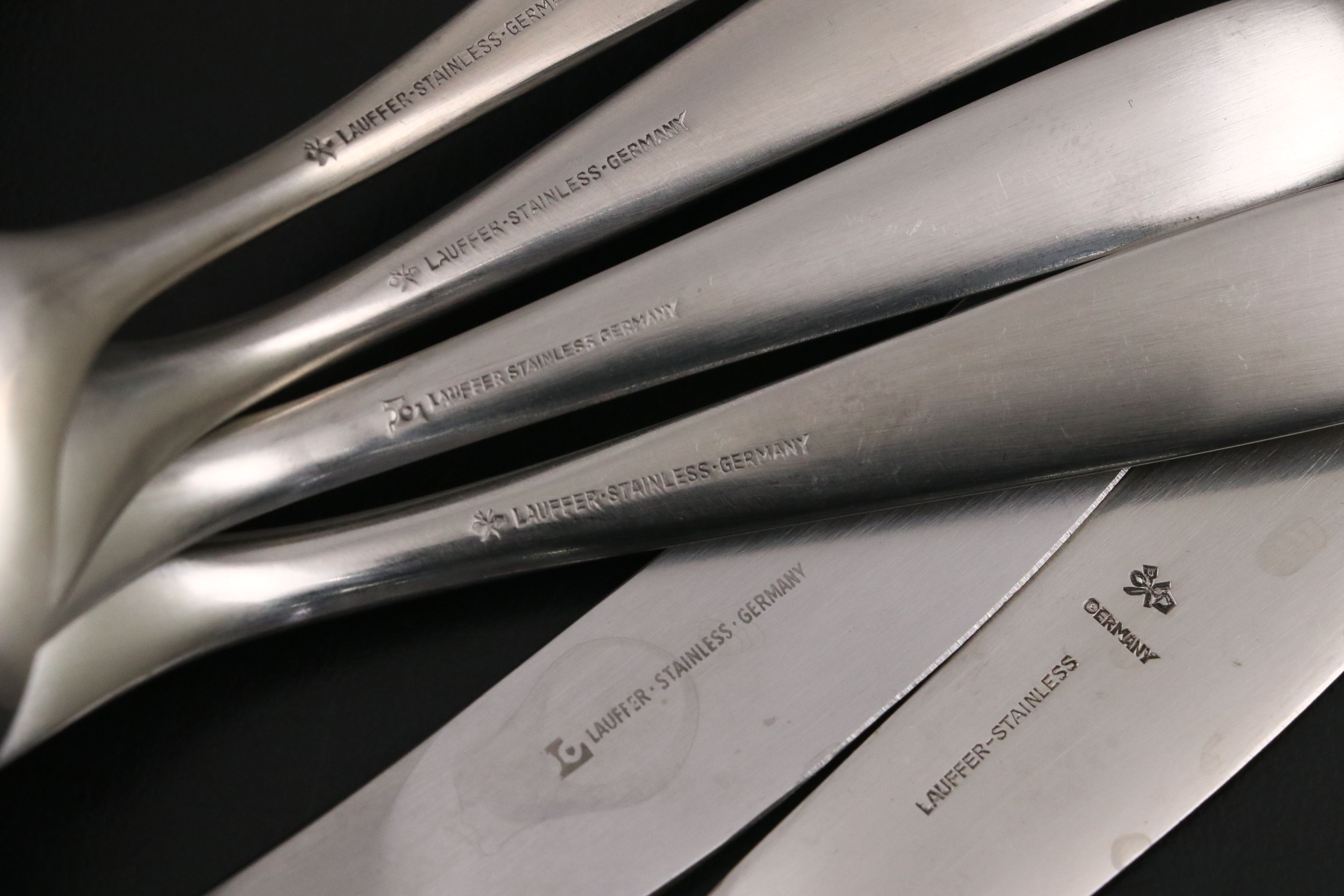 Lauffer, EKCO, and More Mid Century Modern Style Stainless Steel Flatware