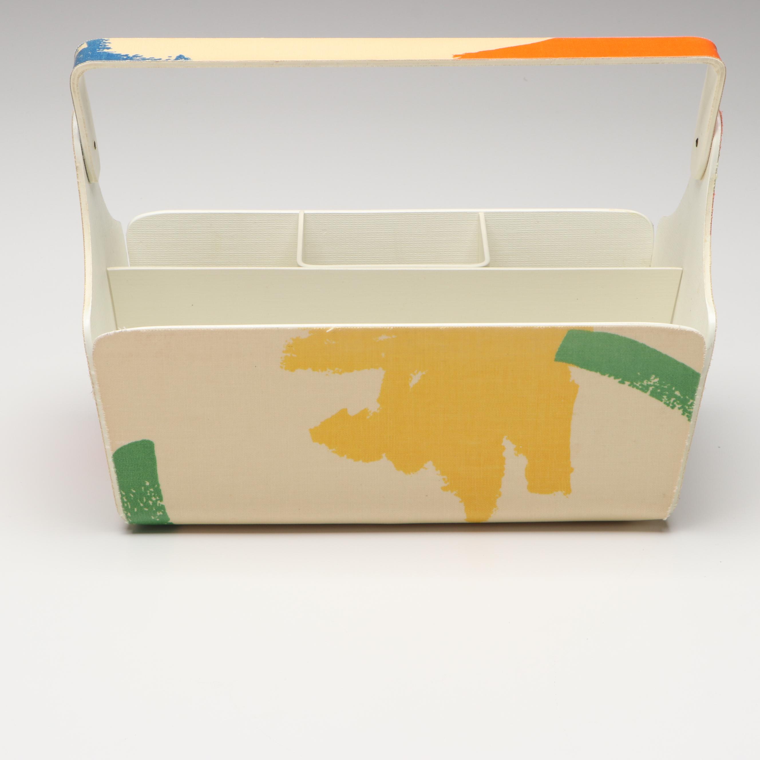 Braeside Studios Acrylic Magazine Rack with Floral Organizer and Tray