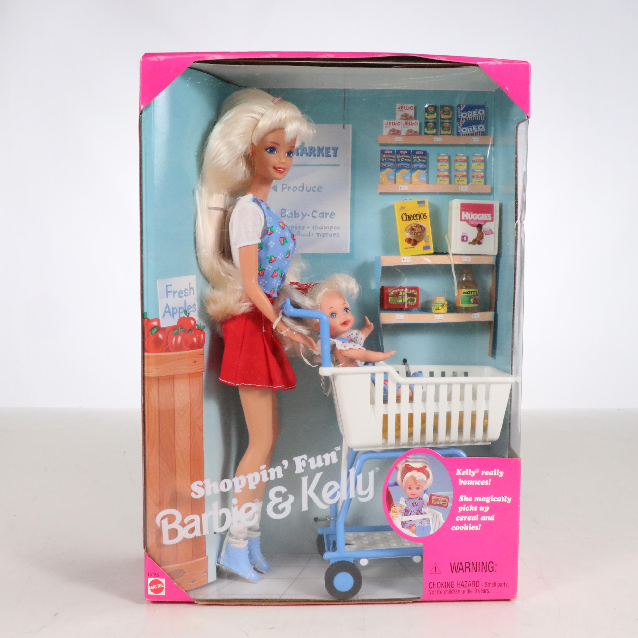 Barbie and Kelly "Shoppin' Fun" Dolls with Other Dolls and Accessories