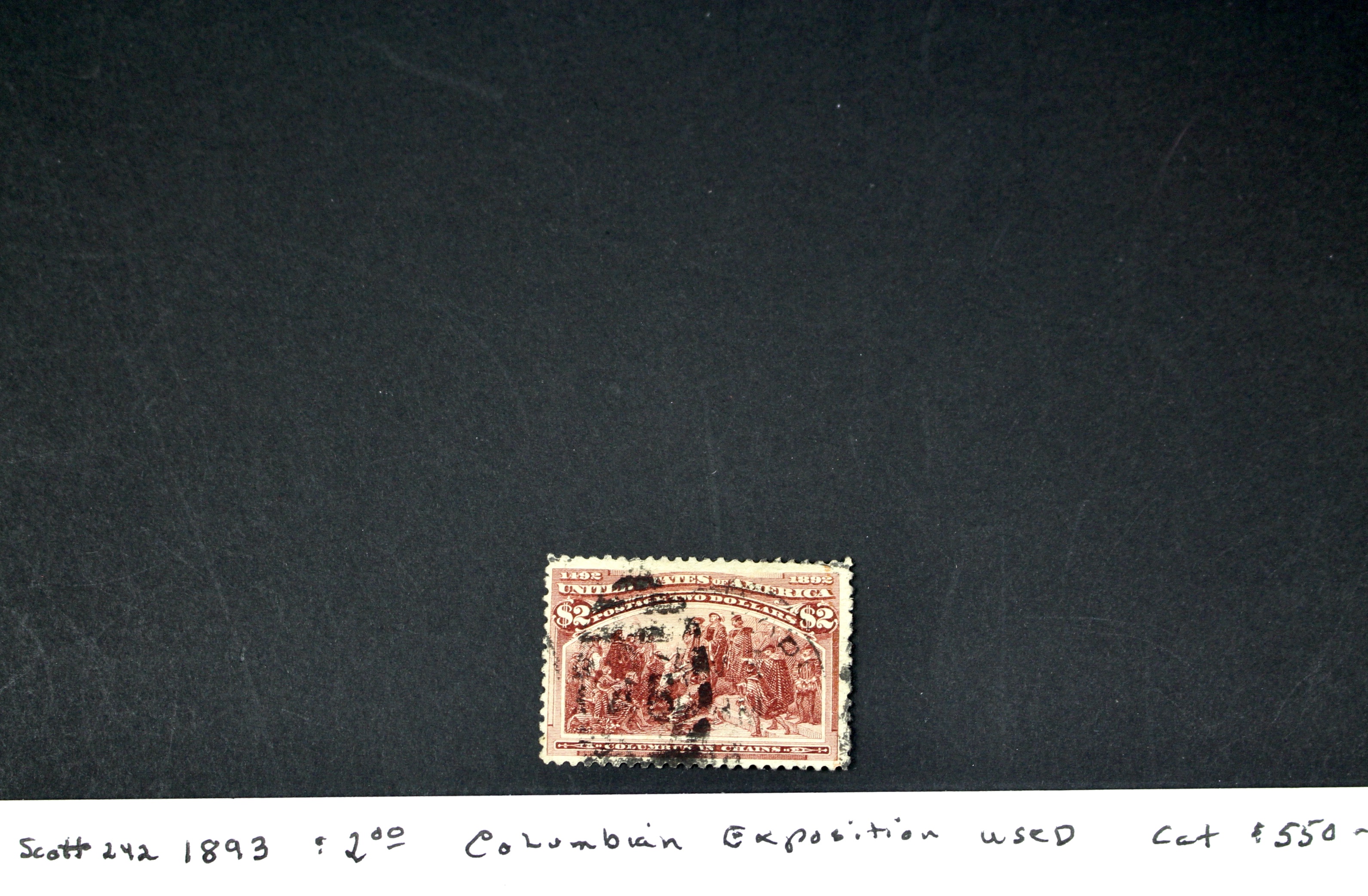 Scott 242 1893 $2 Columbian Exposition Postage Stamp