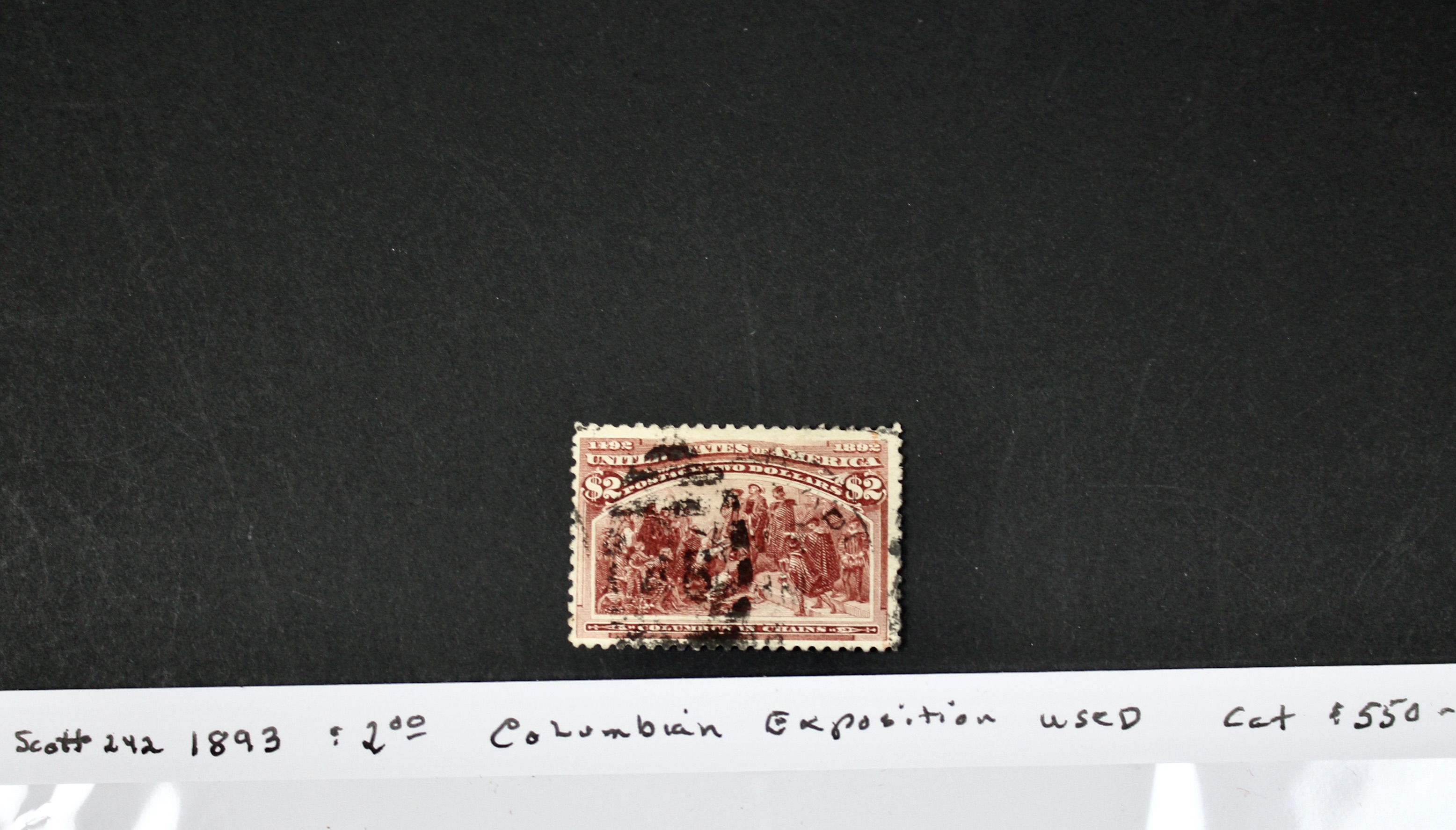 Scott 242 1893 $2 Columbian Exposition Postage Stamp