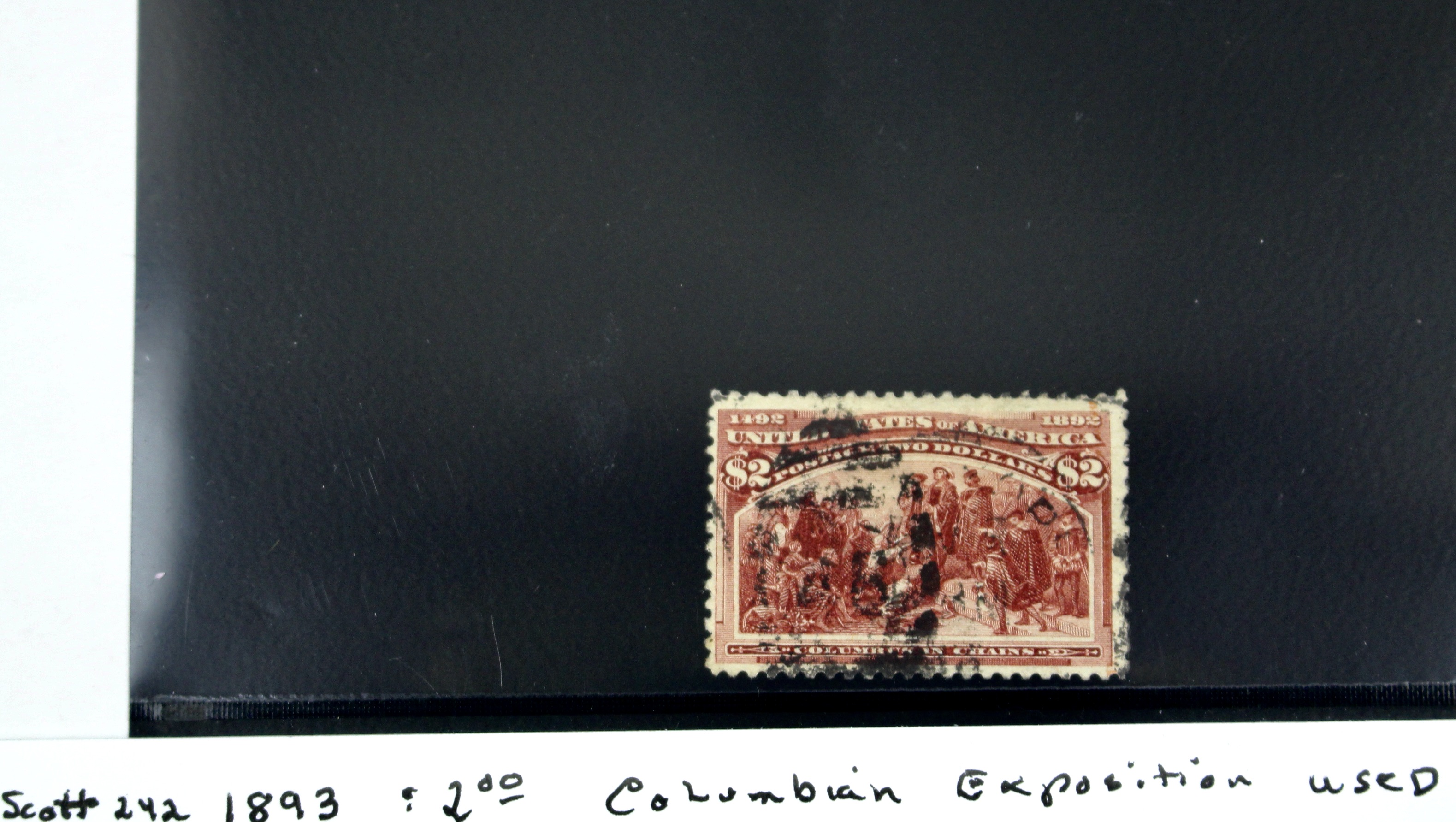 Scott 242 1893 $2 Columbian Exposition Postage Stamp