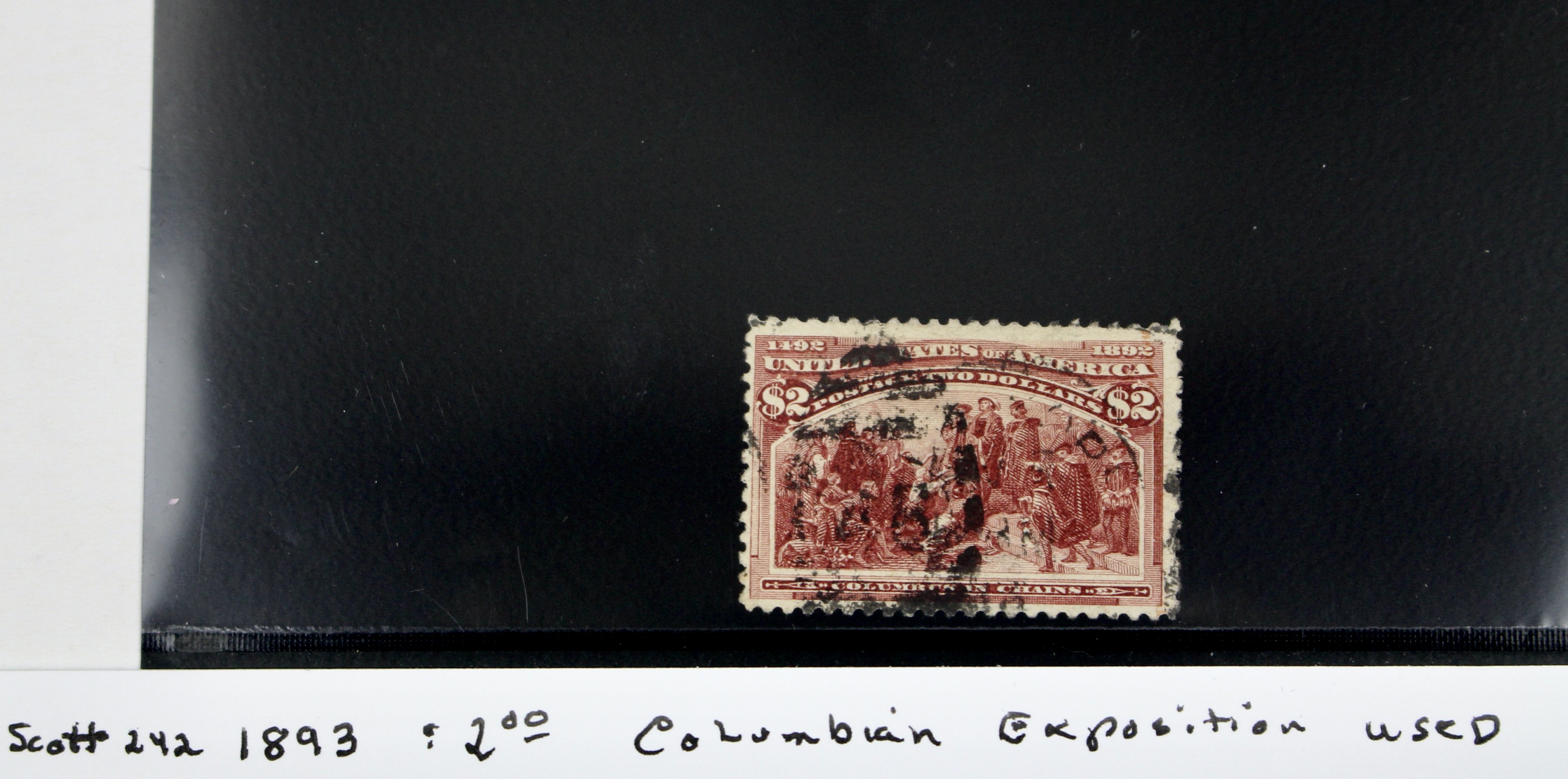 Scott 242 1893 $2 Columbian Exposition Postage Stamp