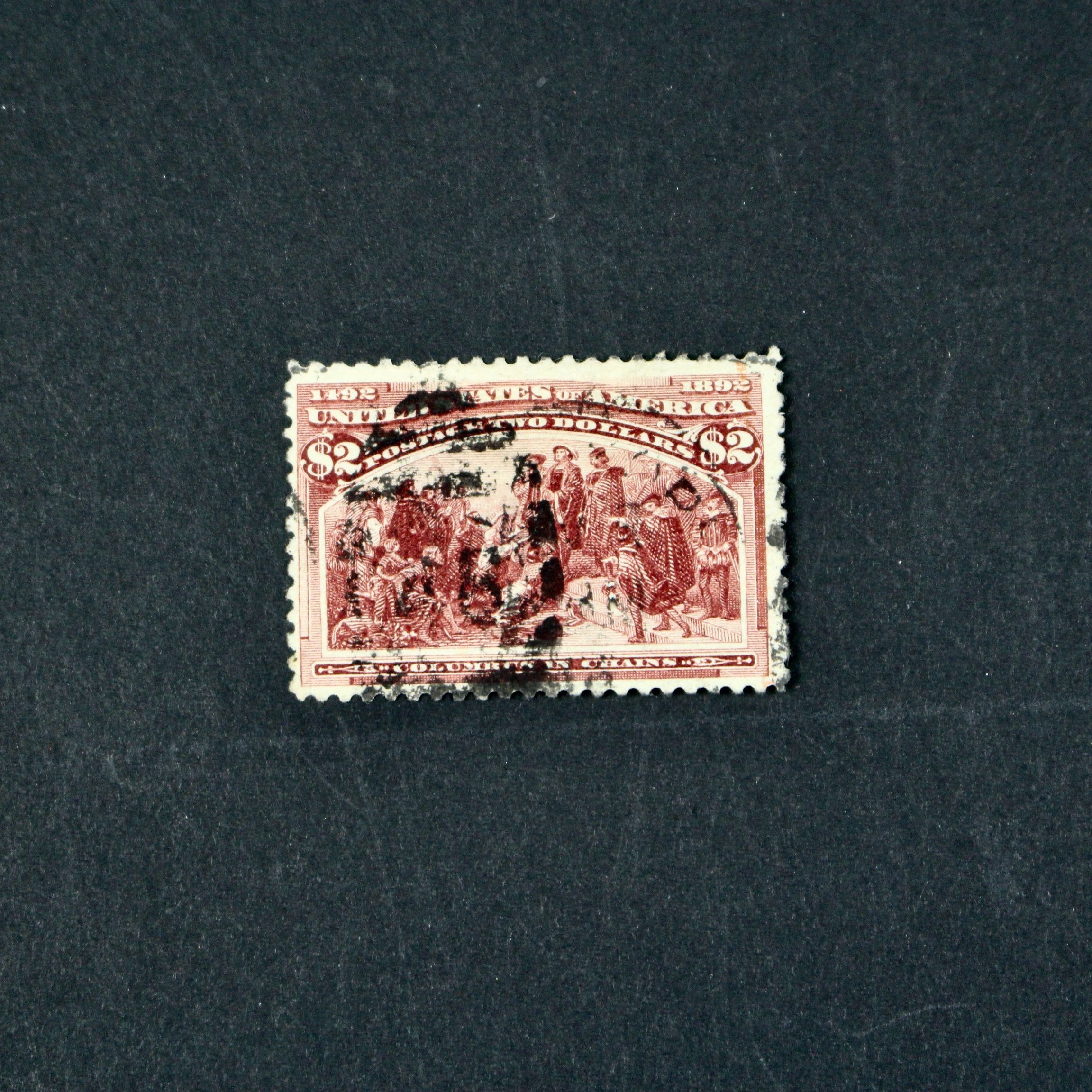 Scott 242 1893 $2 Columbian Exposition Postage Stamp