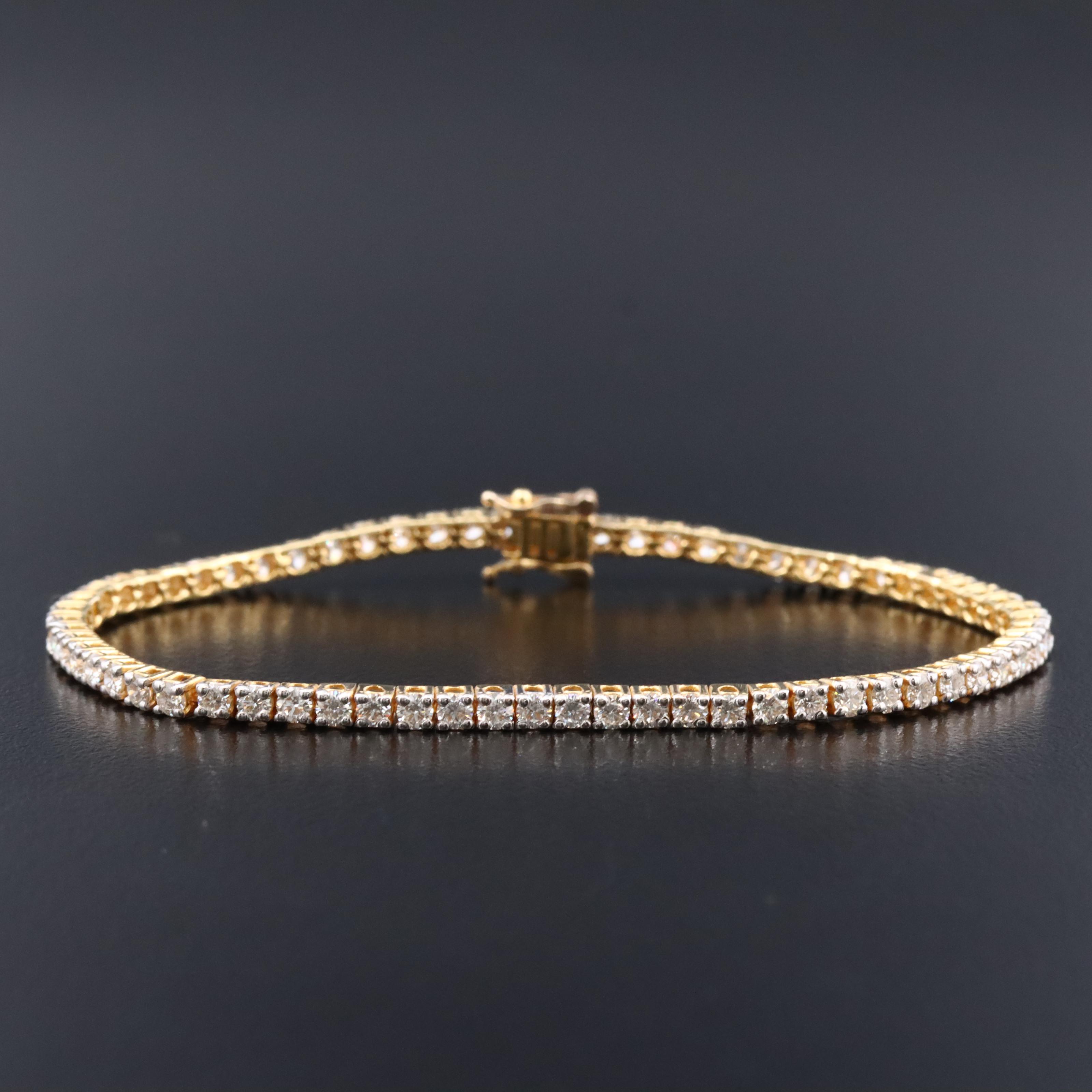 14K 2.78 CTW Diamond Line Bracelet