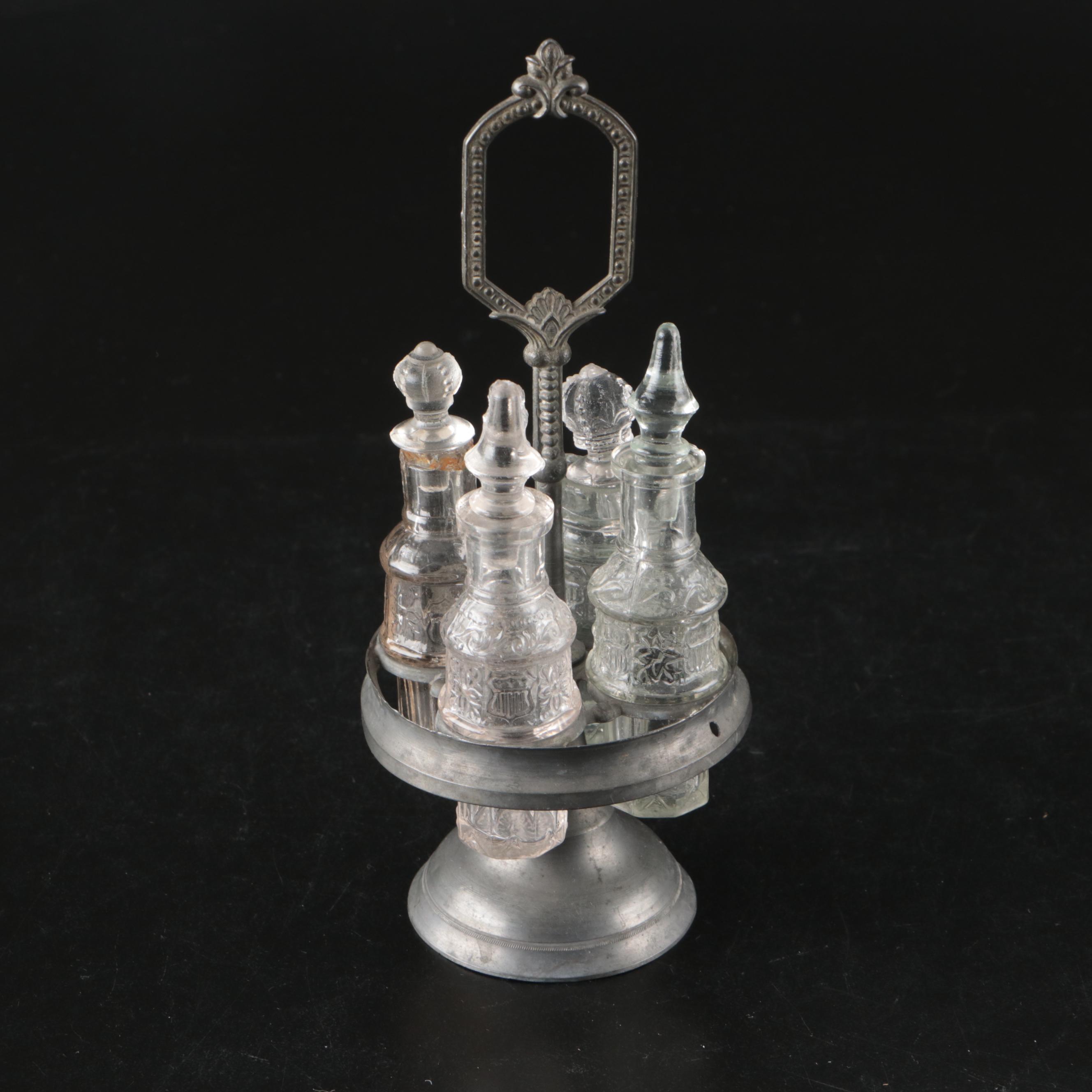 Victorian Style Condiment Set with Other Glass Tableware