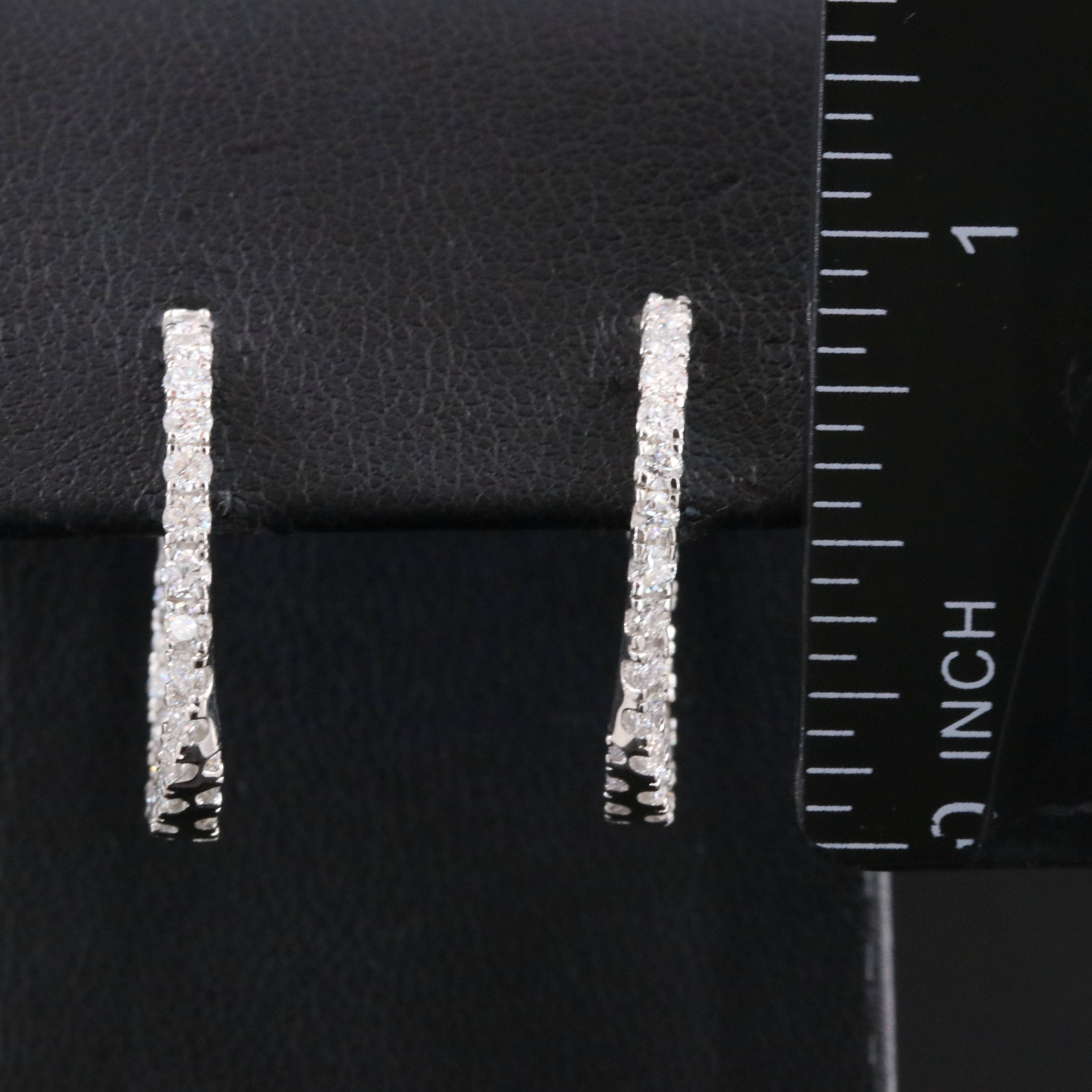 14K 1.50 CTW Lab Grown Diamond Inside-Out Half Hoops