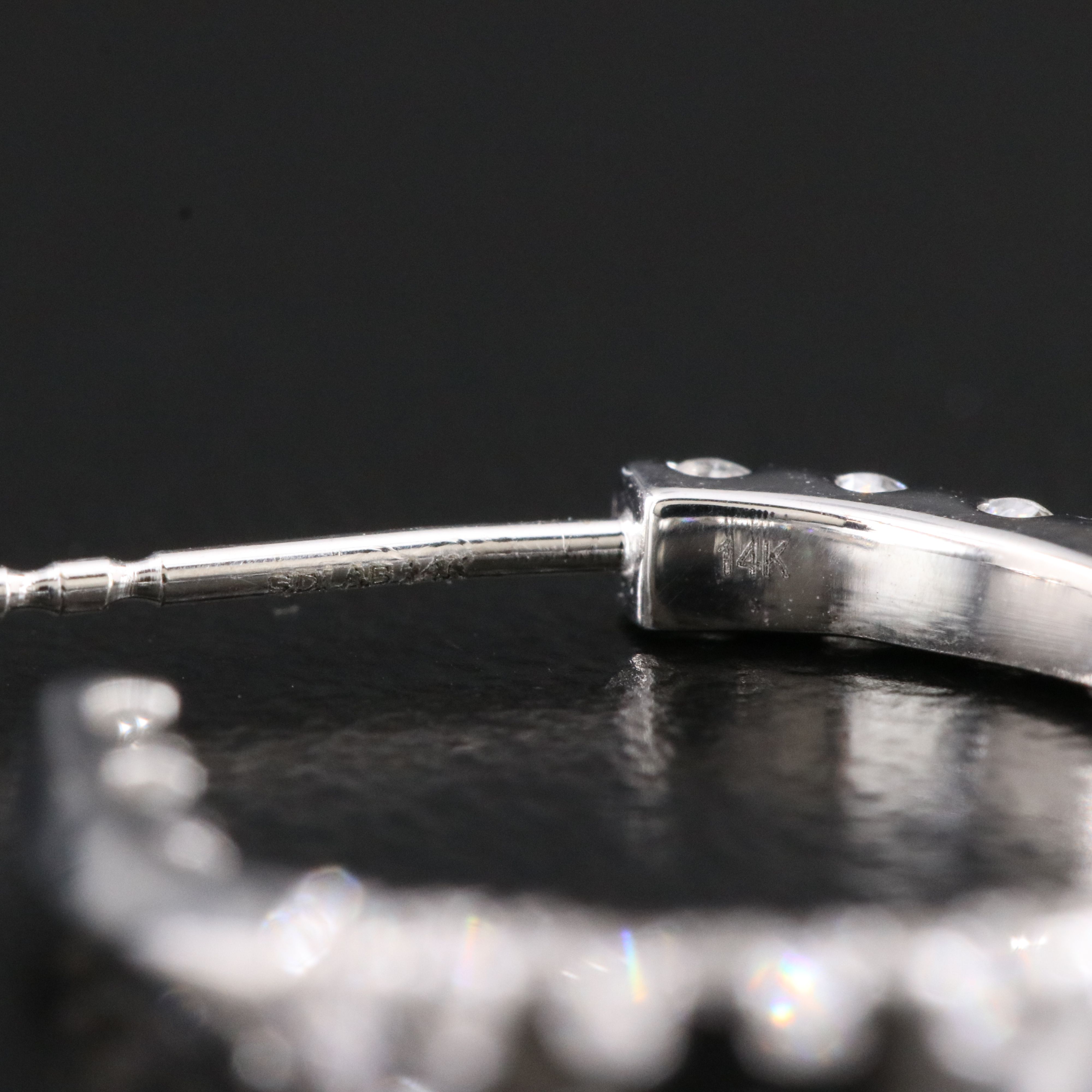 14K 1.50 CTW Lab Grown Diamond Inside-Out Half Hoops