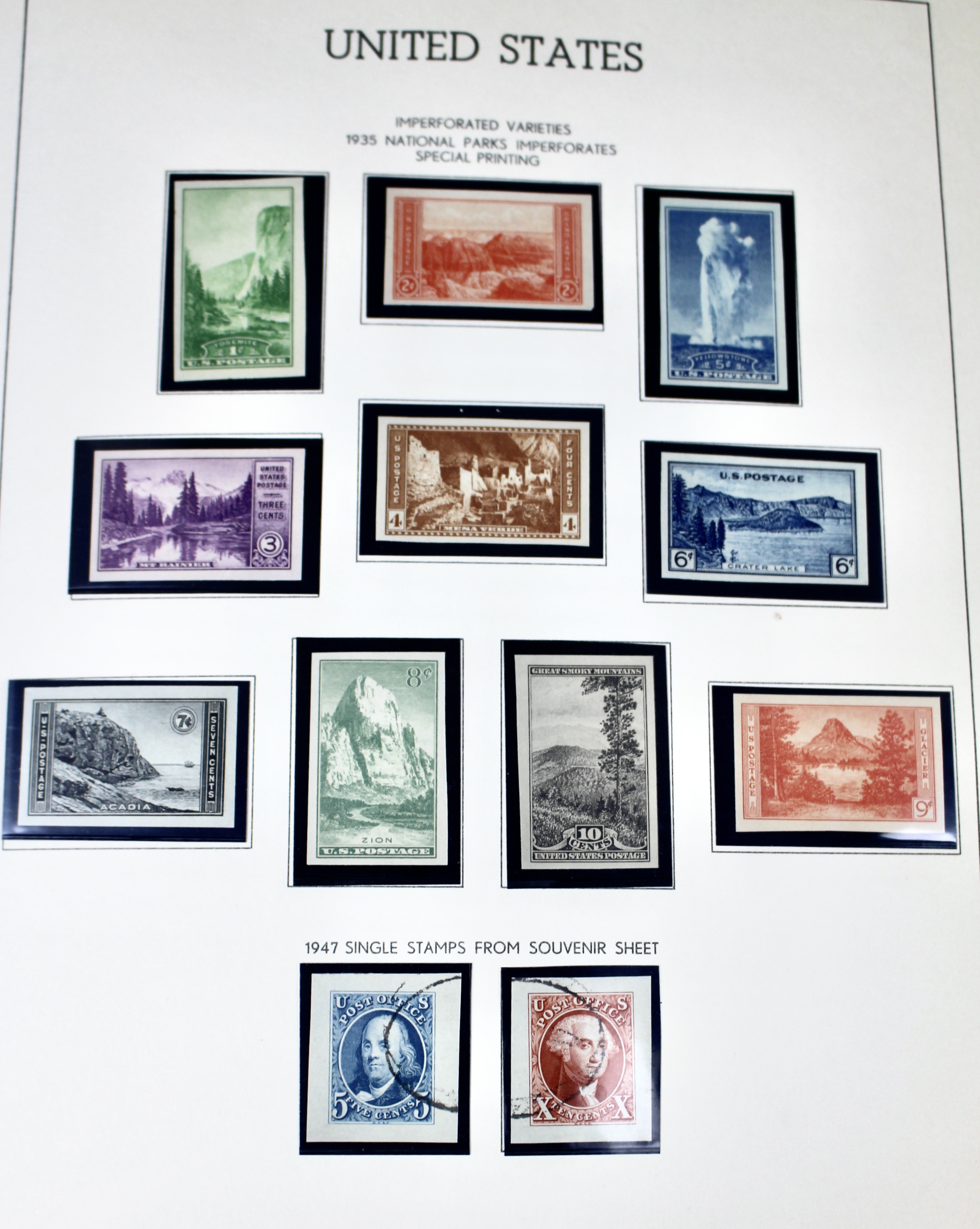 U.S. Postage Stamp Collection, 1931 to 1968, Mostly Mint Condition