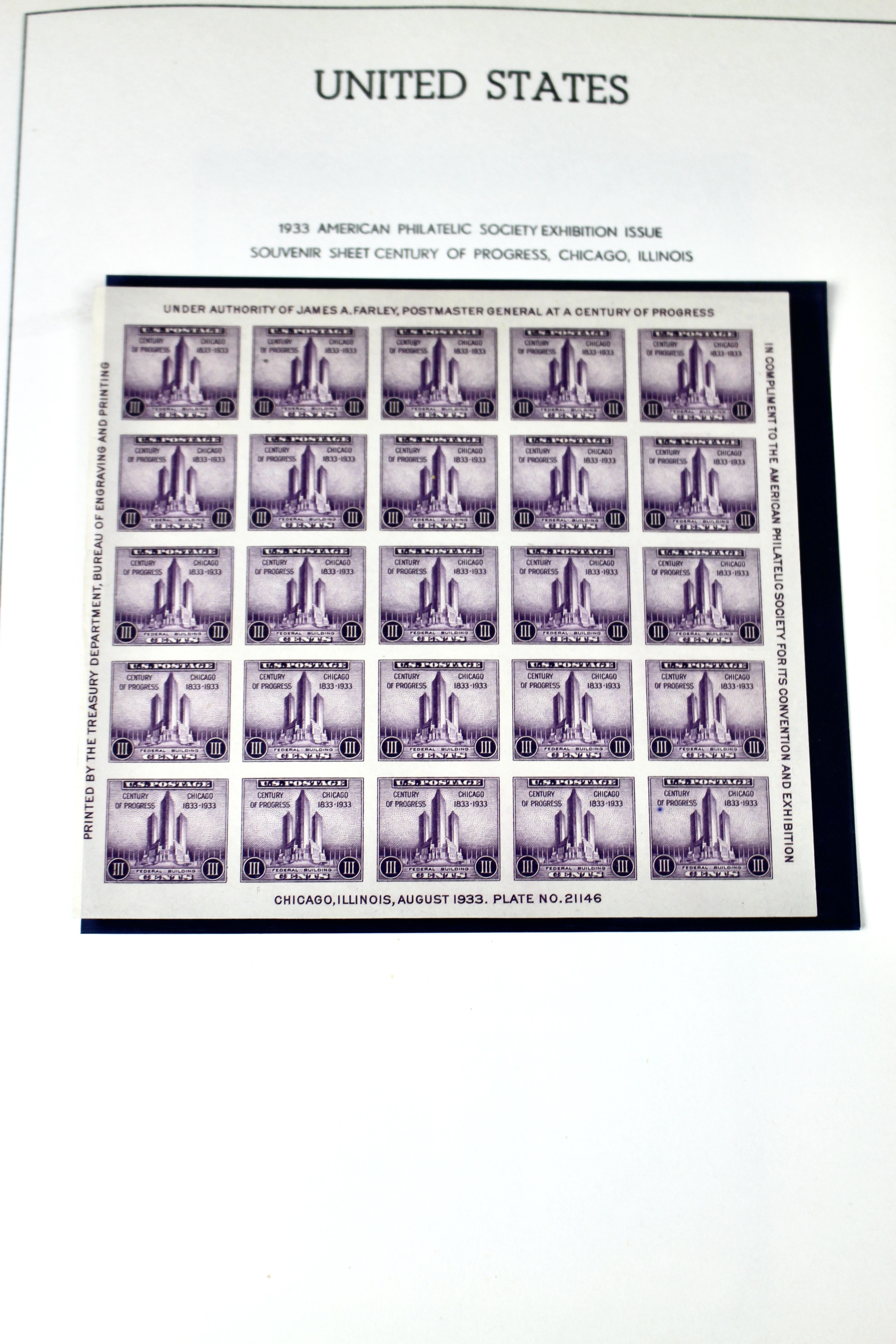 U.S. Postage Stamp Collection, 1931 to 1968, Mostly Mint Condition