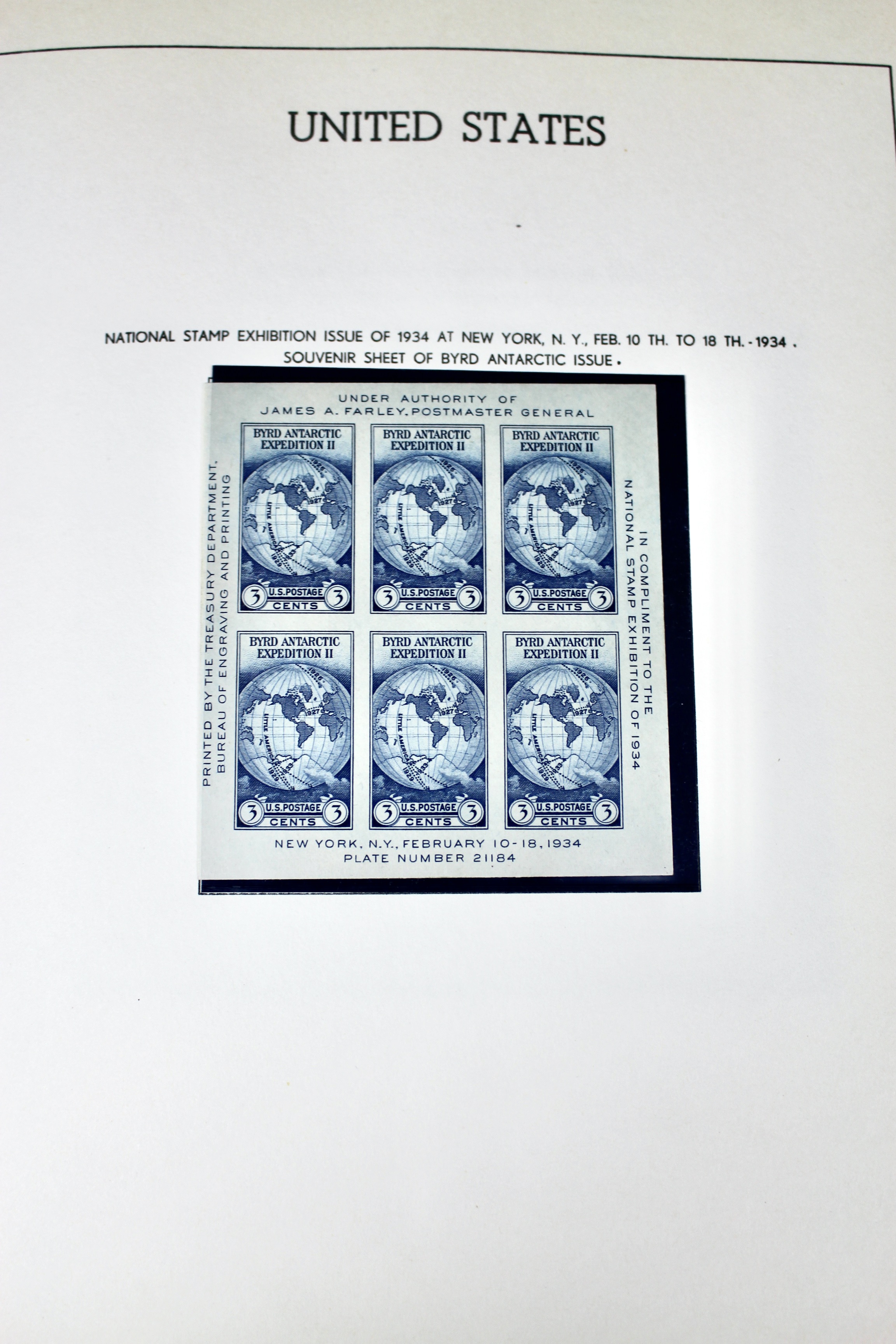 U.S. Postage Stamp Collection, 1931 to 1968, Mostly Mint Condition