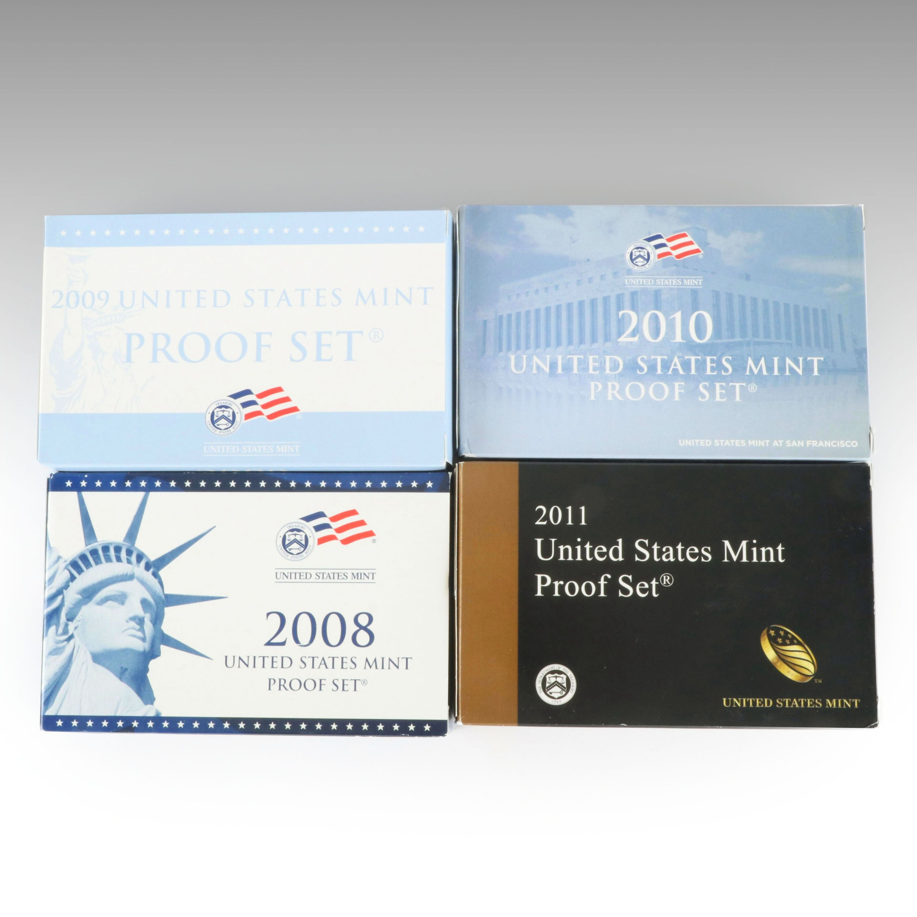 Four Different Modern U.S. Proof Sets