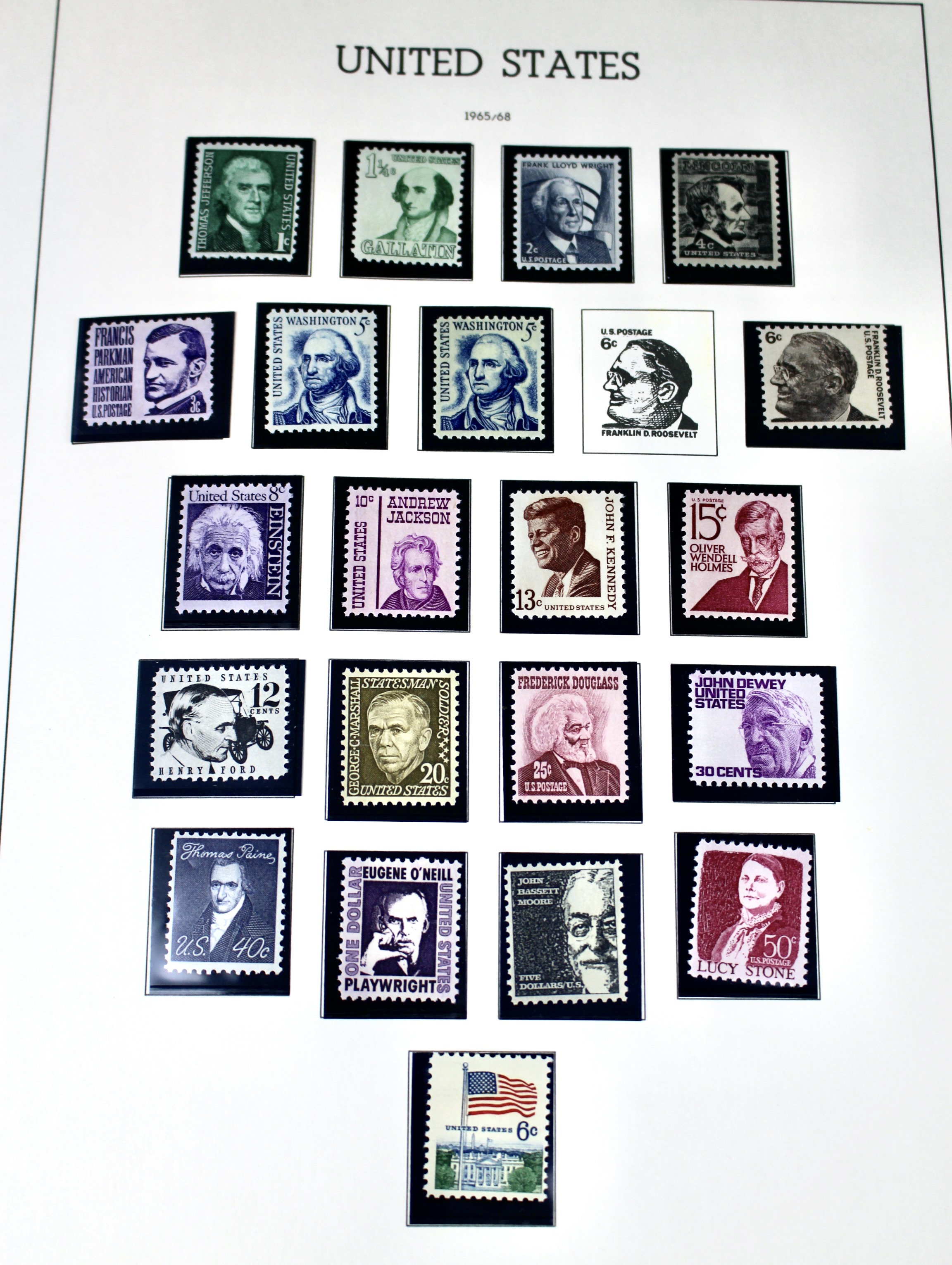 U.S. Postage Stamp Collection, 1931 to 1968, Mostly Mint Condition