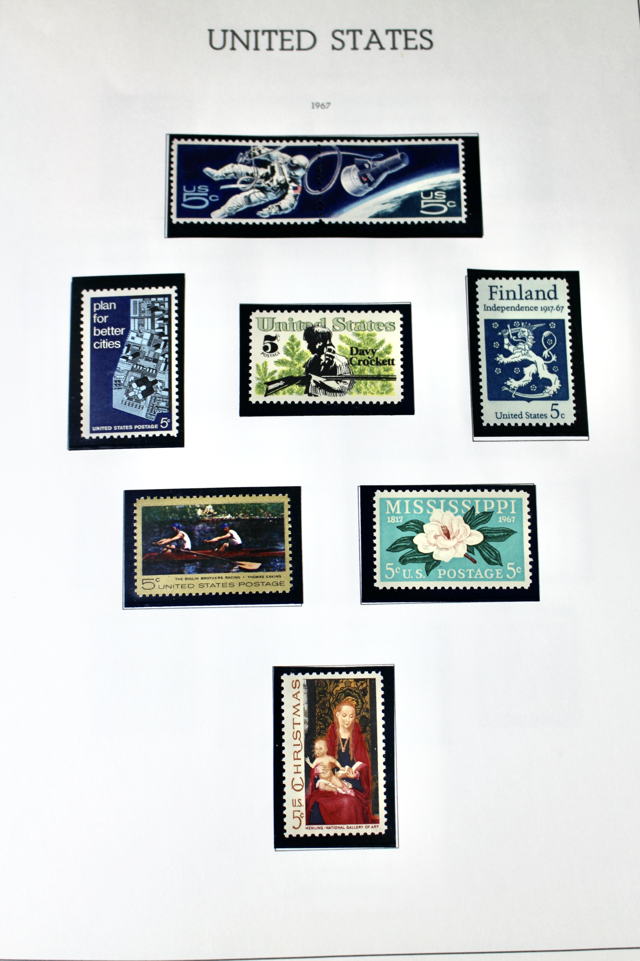 U.S. Postage Stamp Collection, 1931 to 1968, Mostly Mint Condition