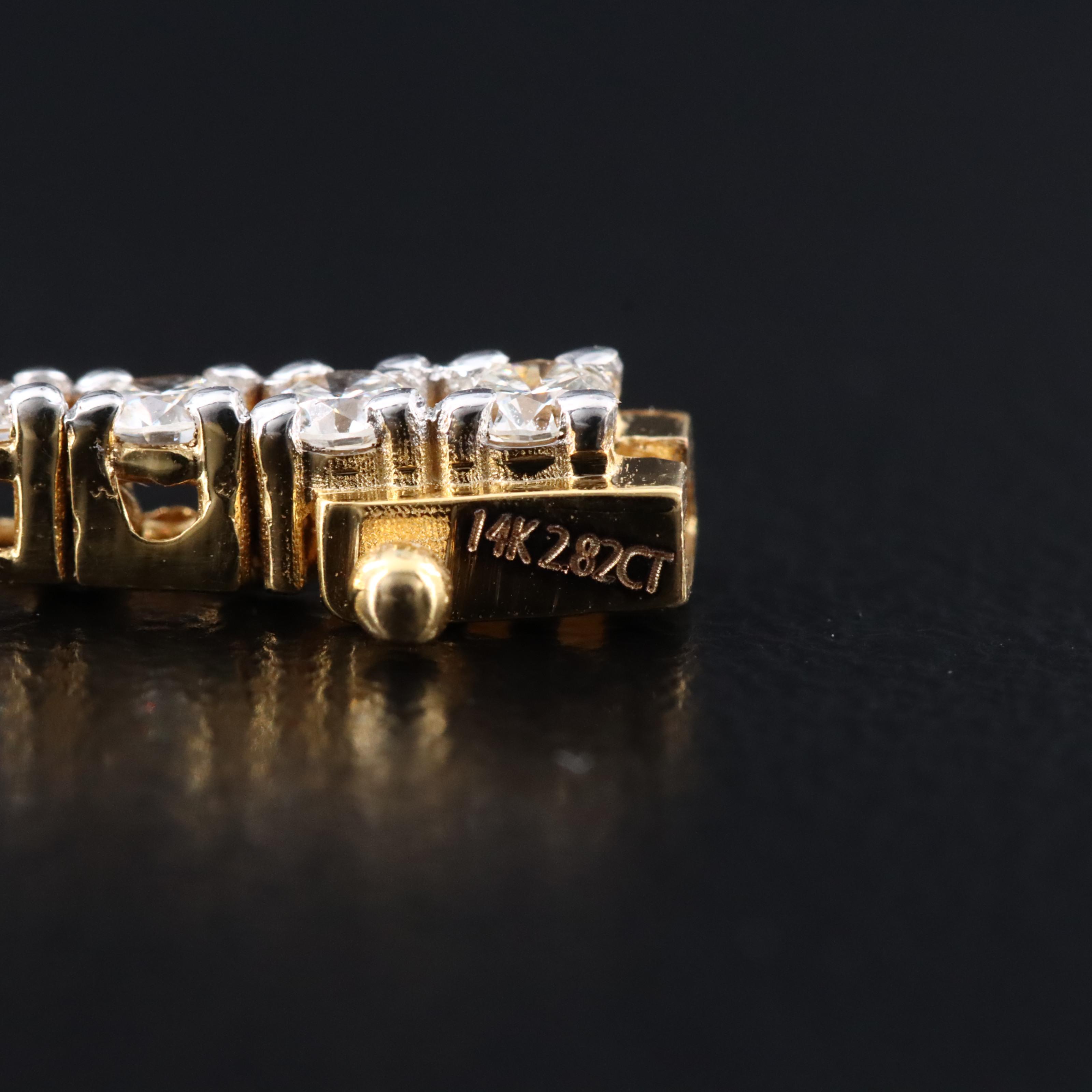 14K 2.82 CTW Diamond Line Bracelet