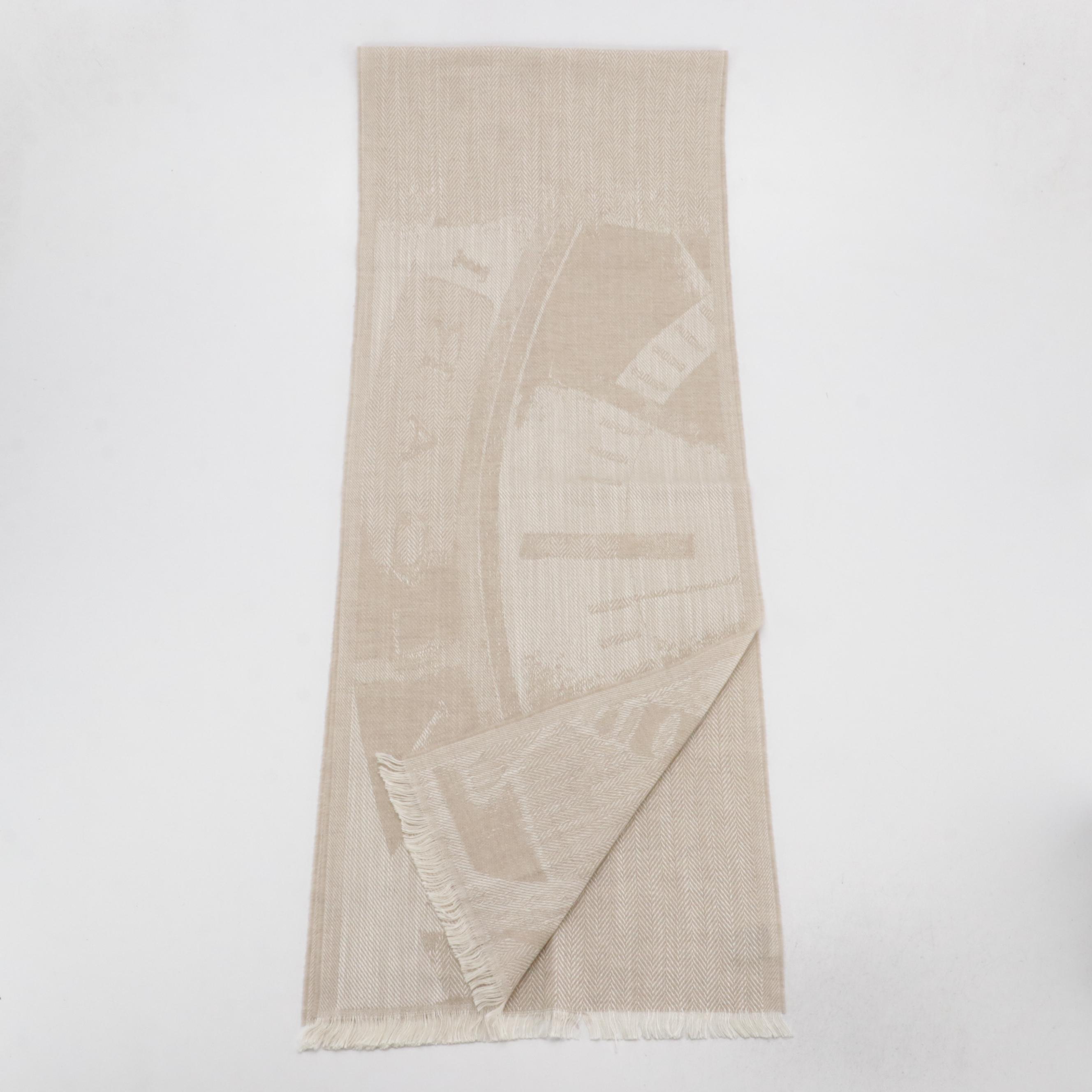 BVLGARI Cashmere and Silk Jacquard Scarf