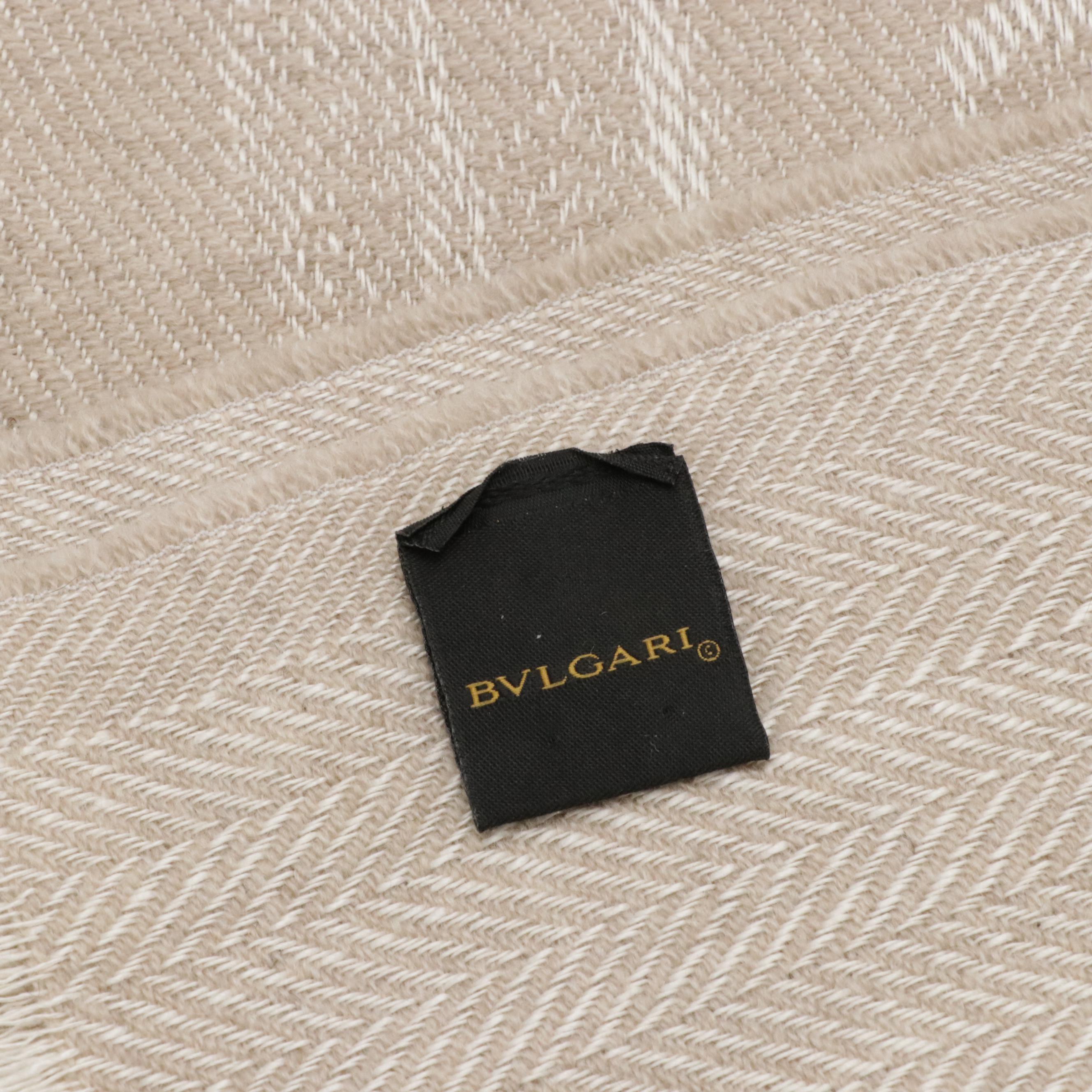 BVLGARI Cashmere and Silk Jacquard Scarf