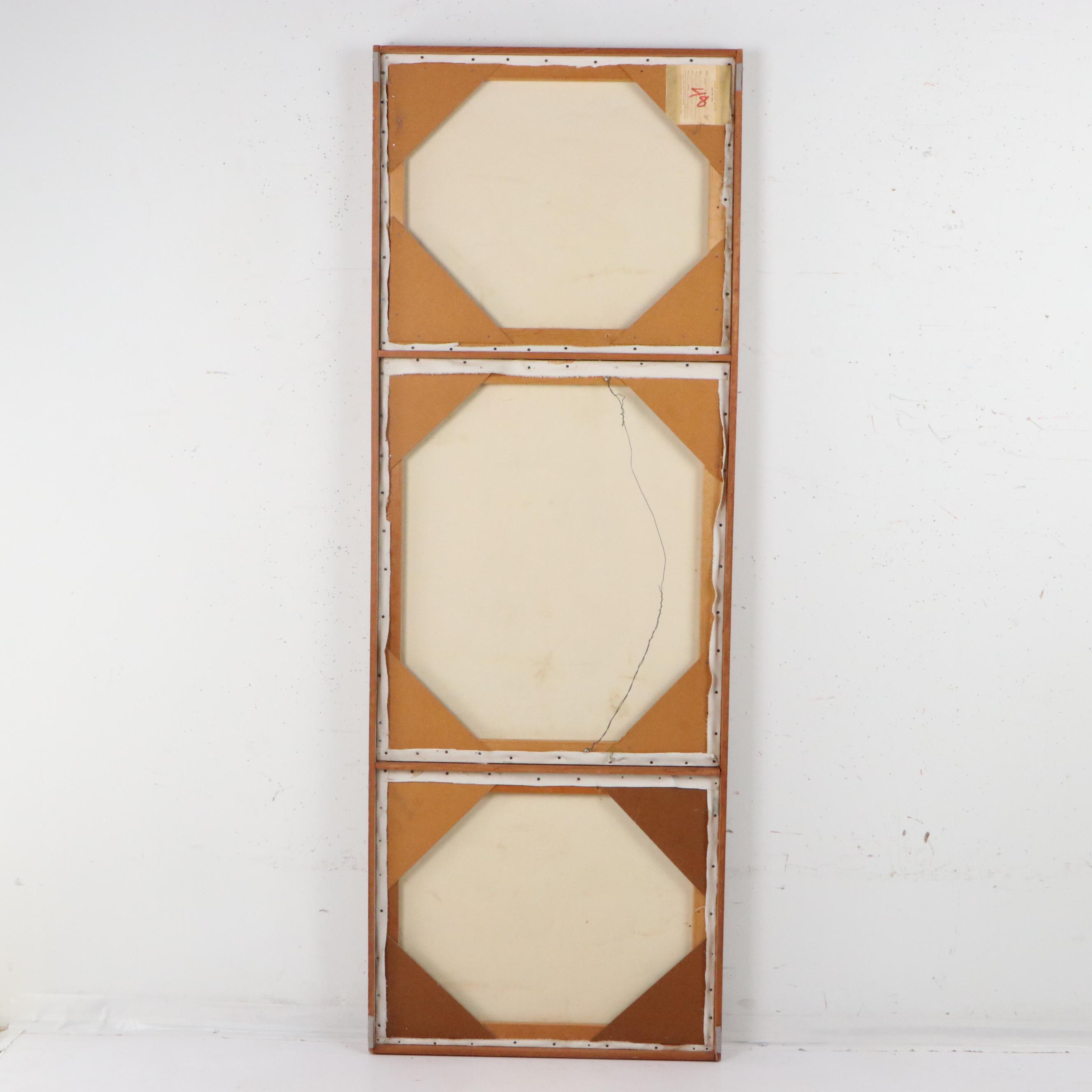 Julie M. Saski Abstract Mixed Media Painting "Sunflowers"