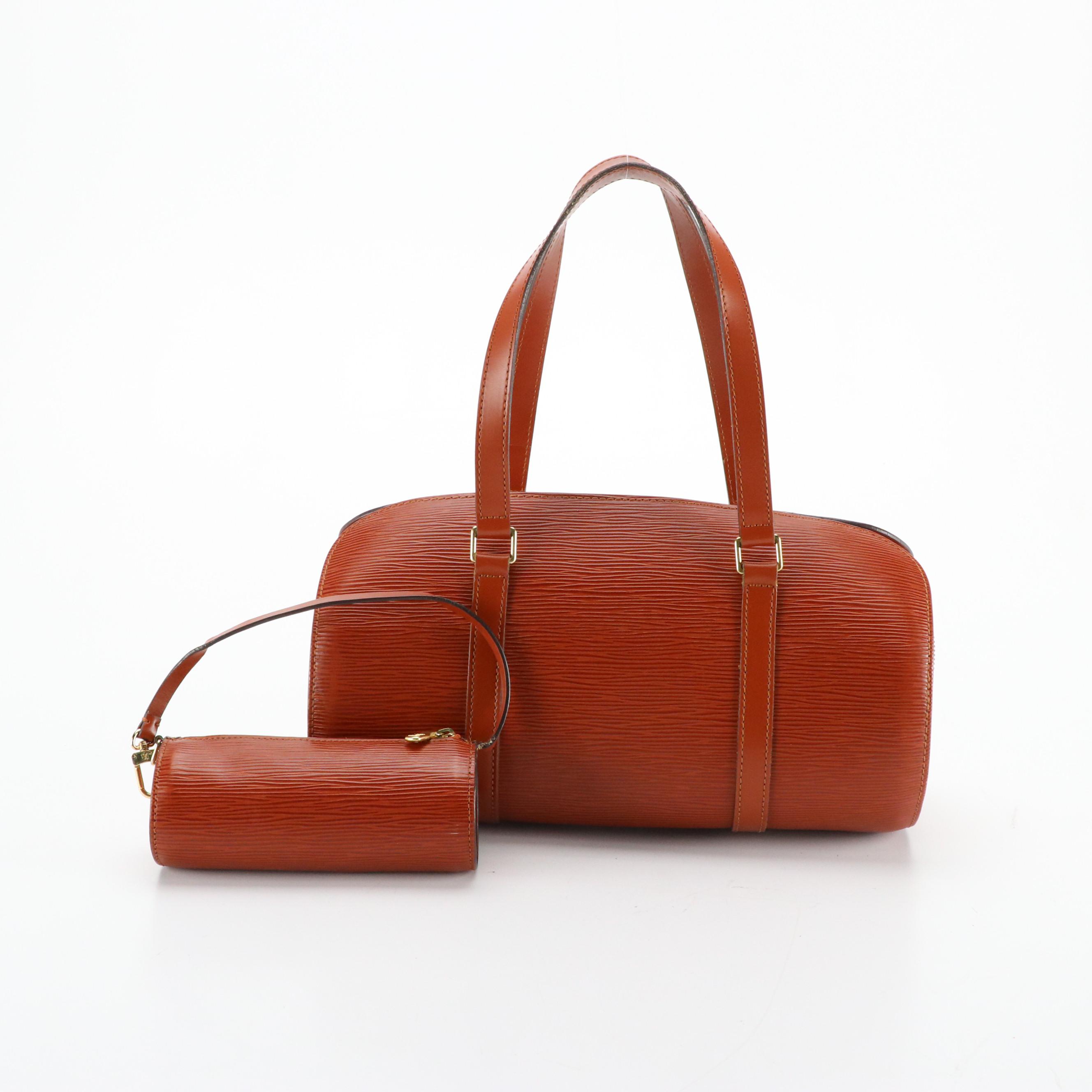 Louis Vuitton Soufflot 30 in Kenyan Fawn Epi Leather with Pouch