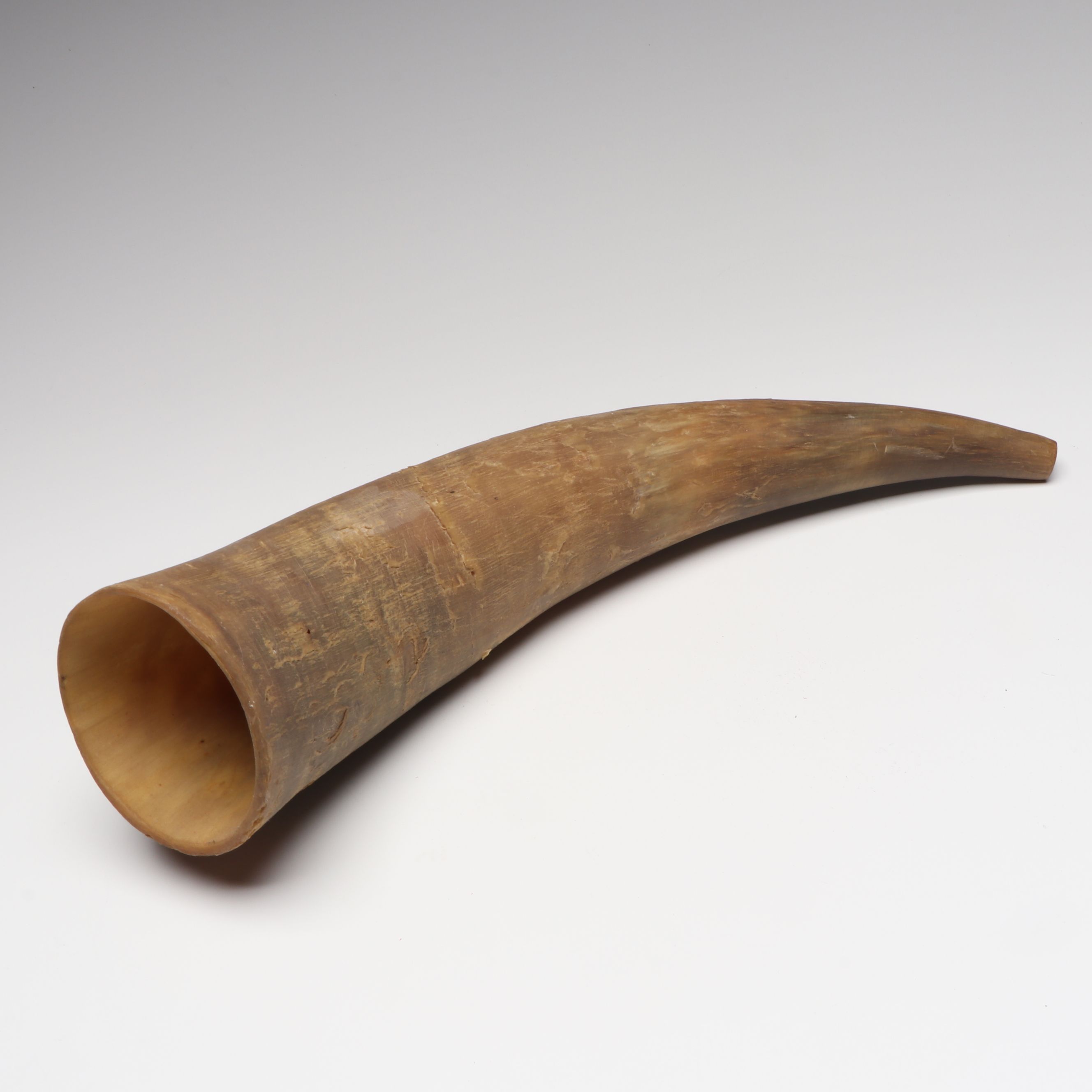 MCM Wood Ball Bookends with Hollowed Horns