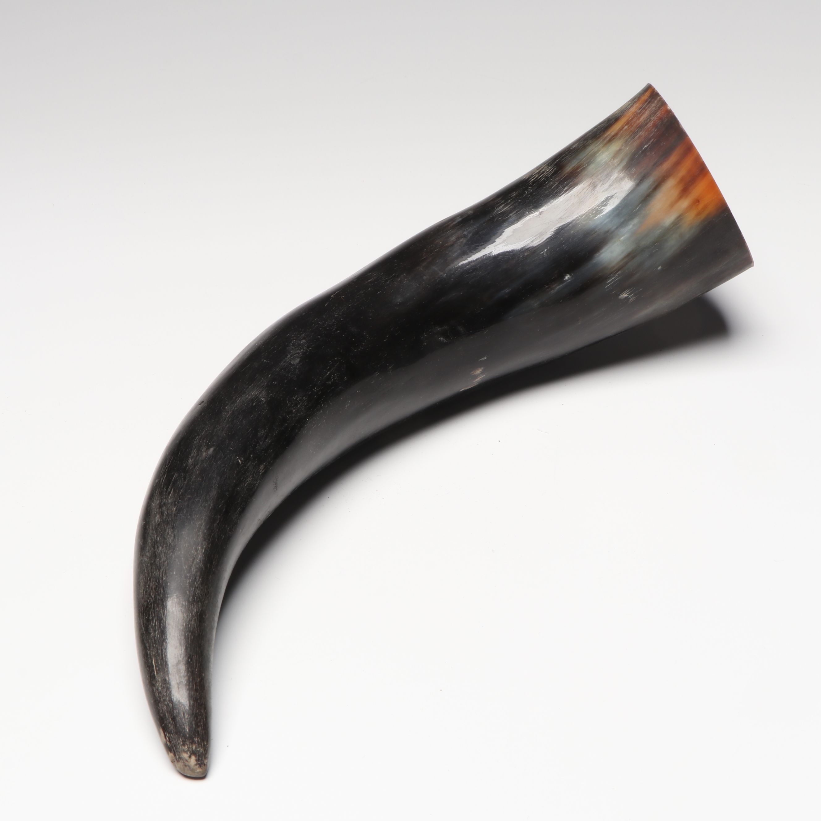 MCM Wood Ball Bookends with Hollowed Horns