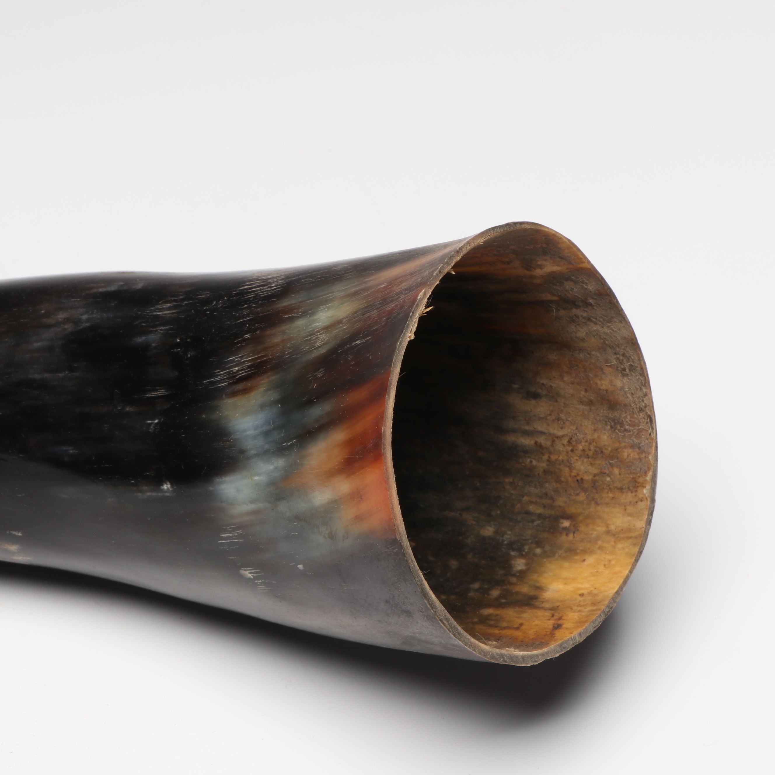 MCM Wood Ball Bookends with Hollowed Horns