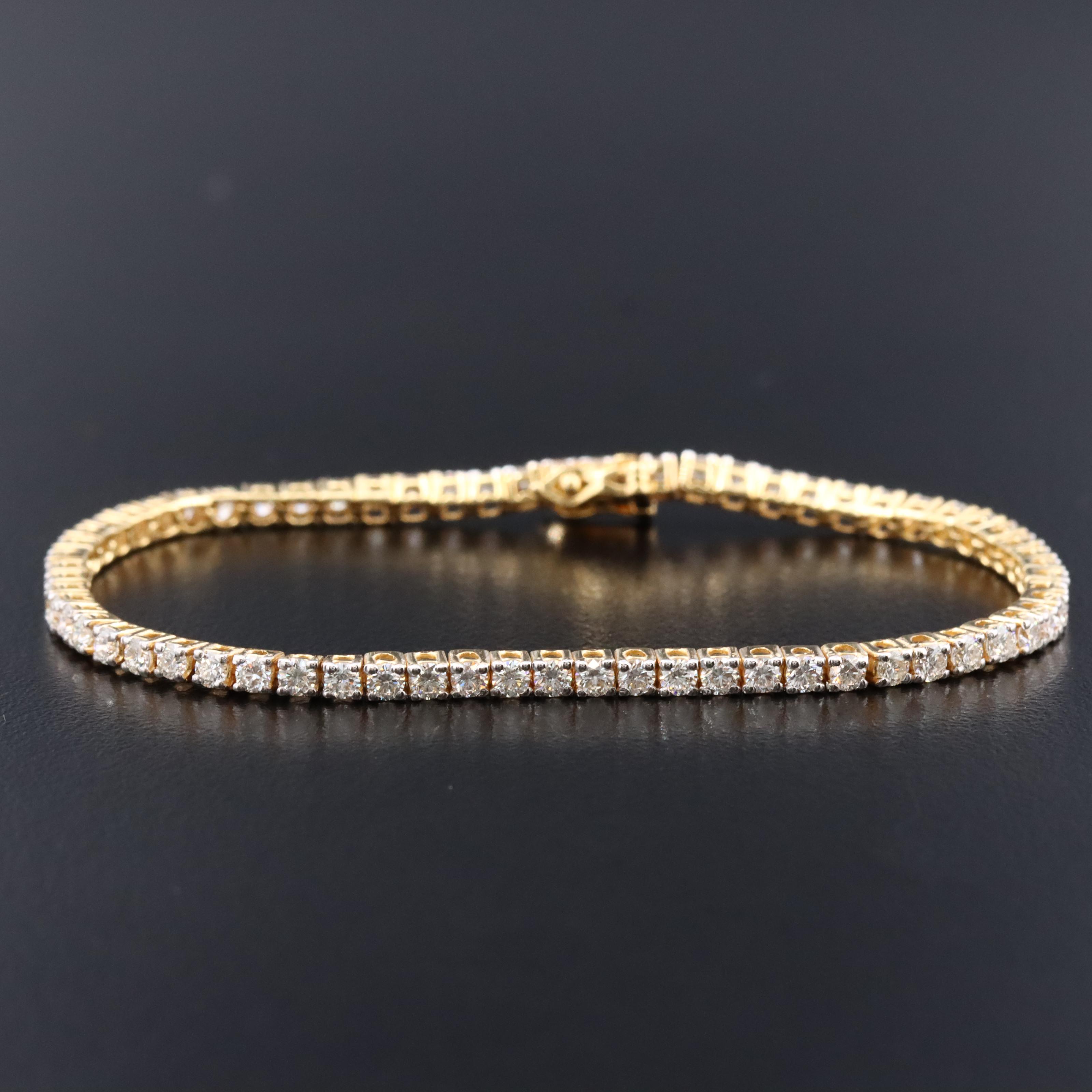 14K 2.81 CTW Diamond Line Bracelet