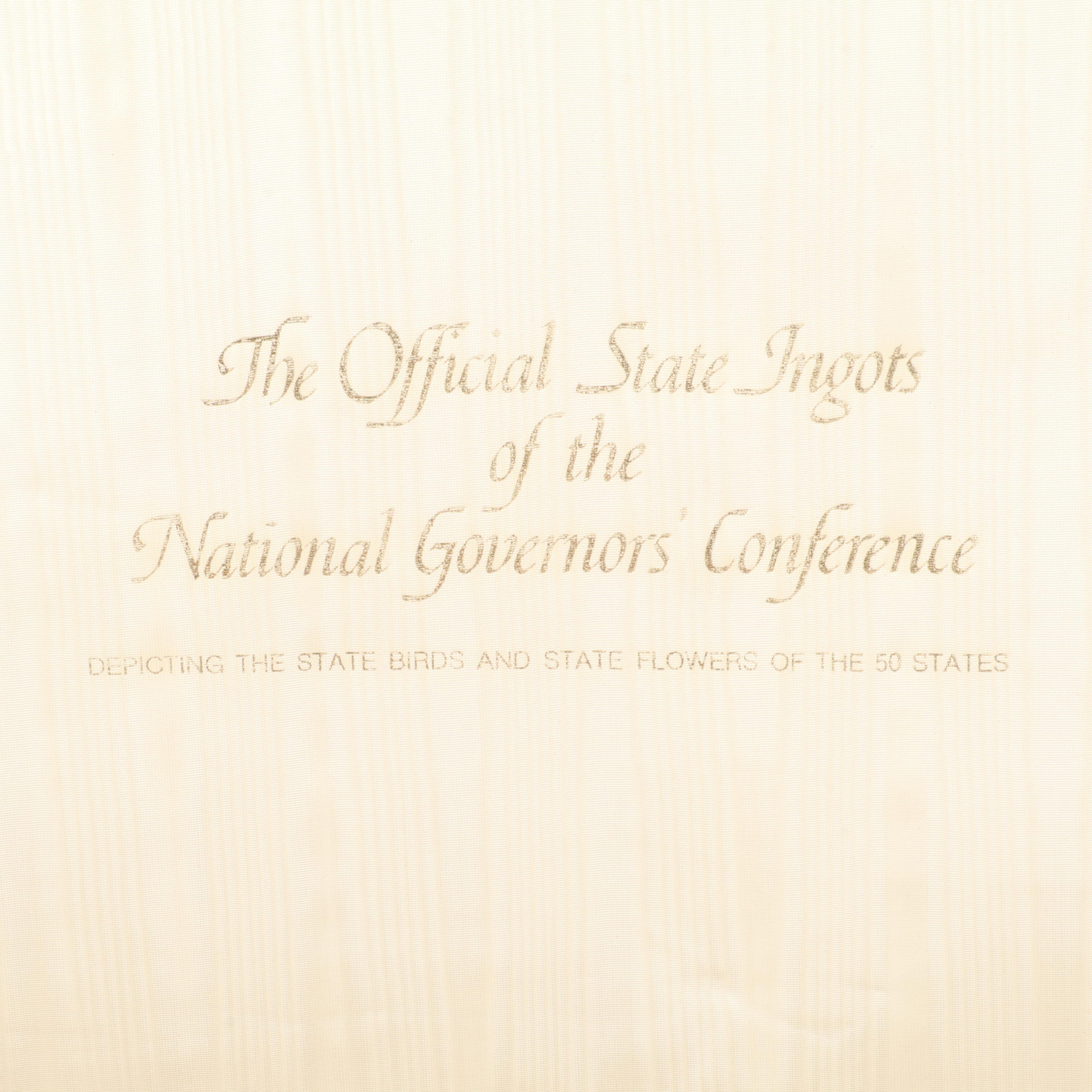 "Official State Ingots of the National Governors Conference" 50 Silver Ingot Set