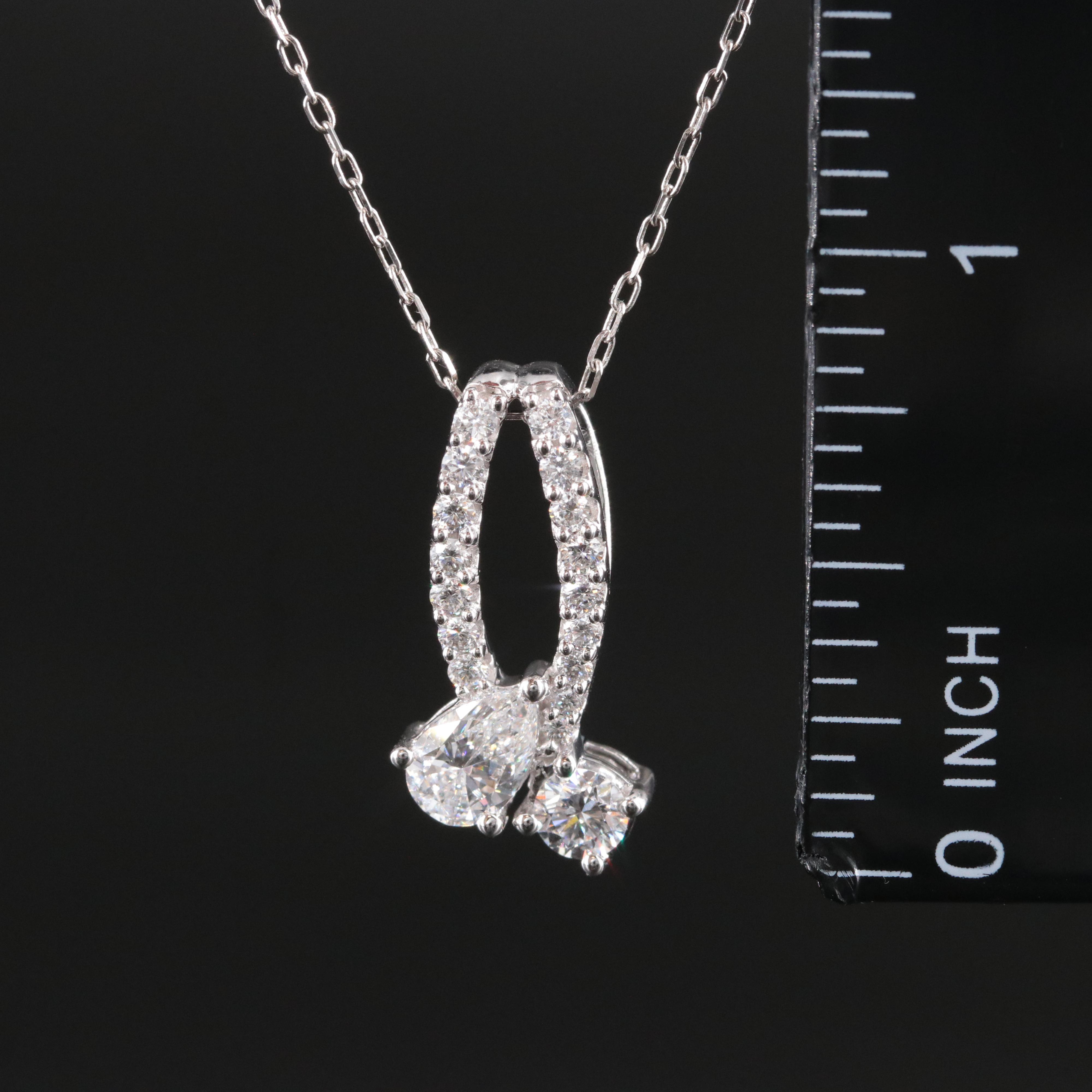 14K 1.00 CTW Lab Grown Diamond Pendant Necklace