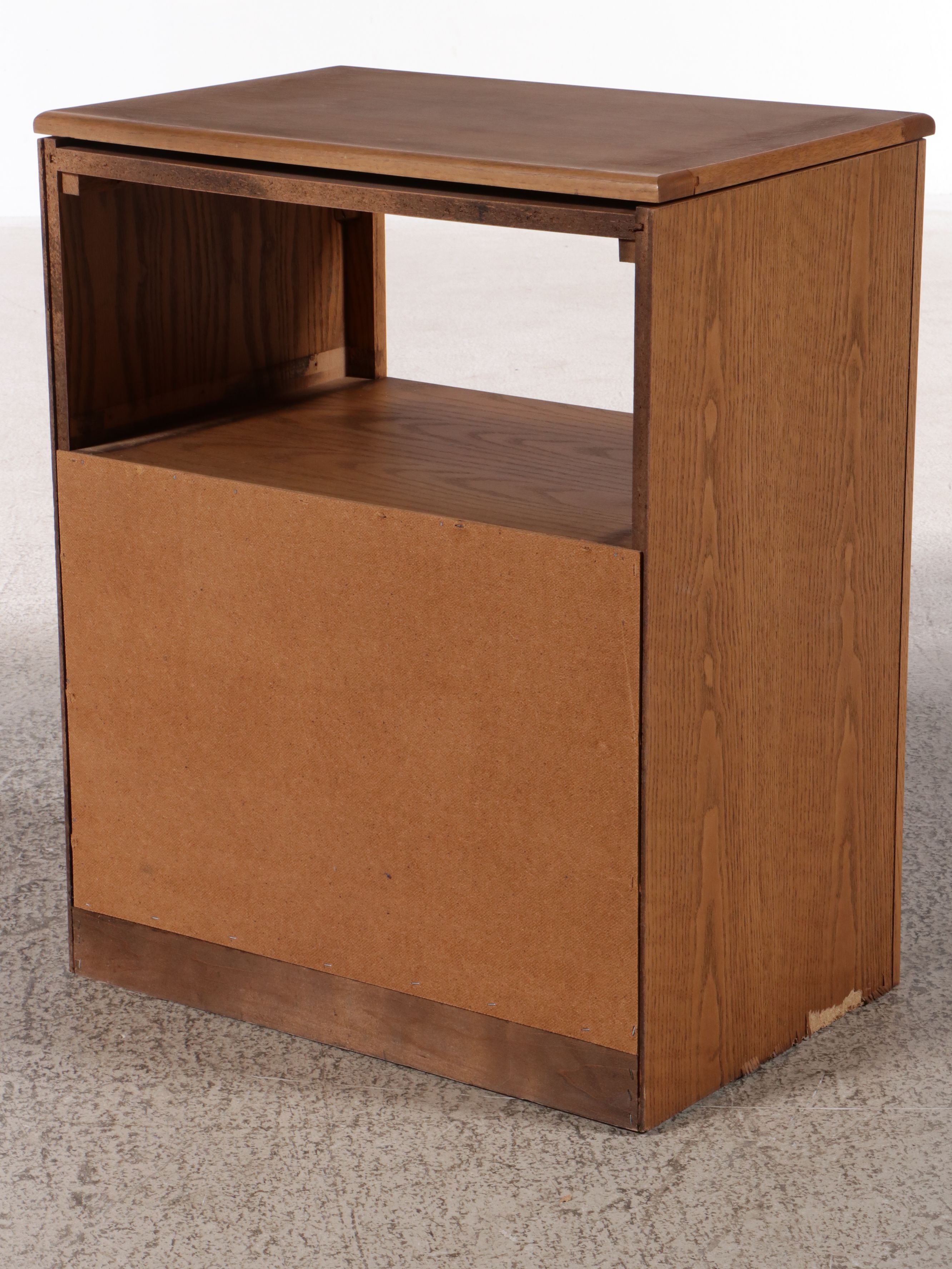 Modernist Style Oak Media Console