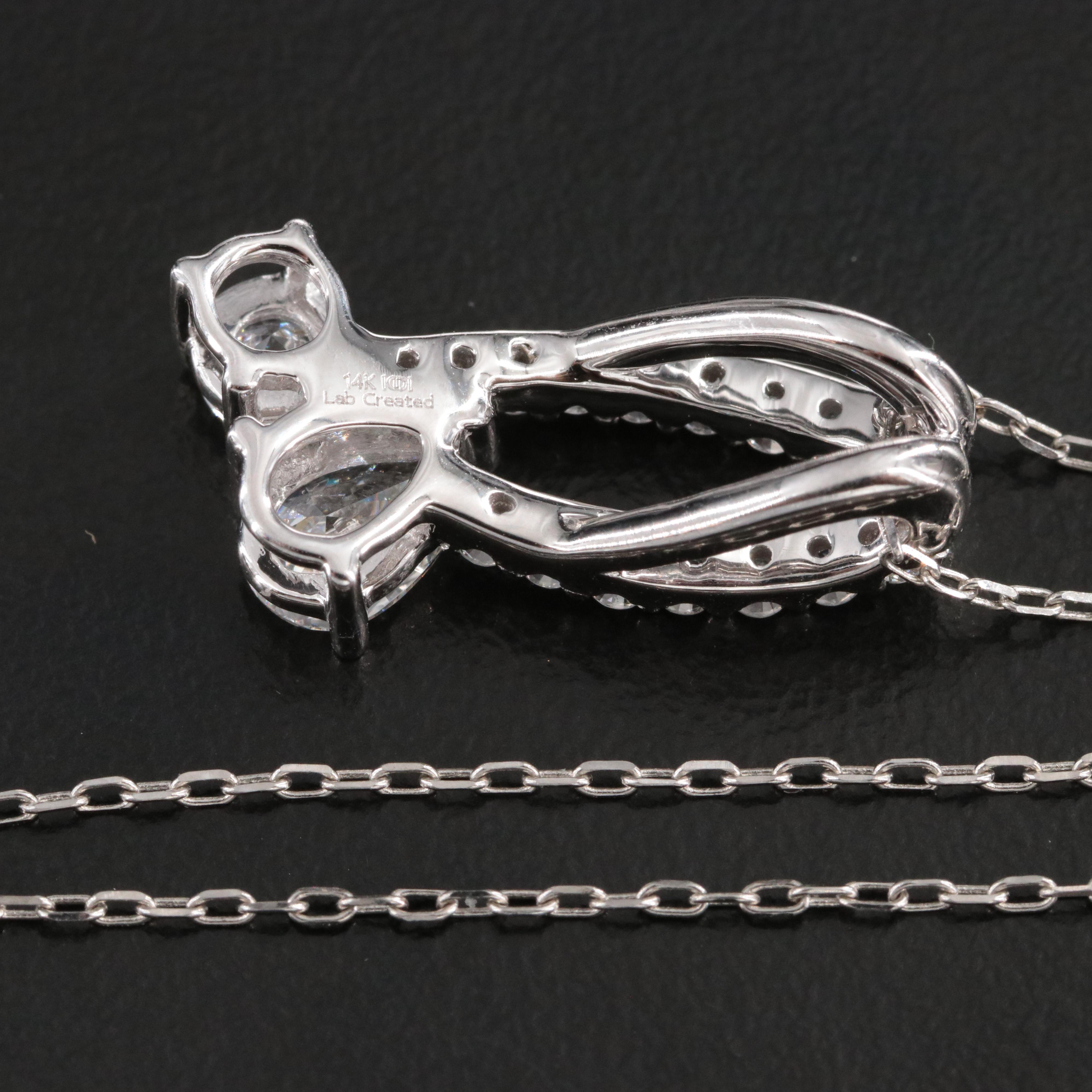 14K 1.00 CTW Lab Grown Diamond Pendant Necklace