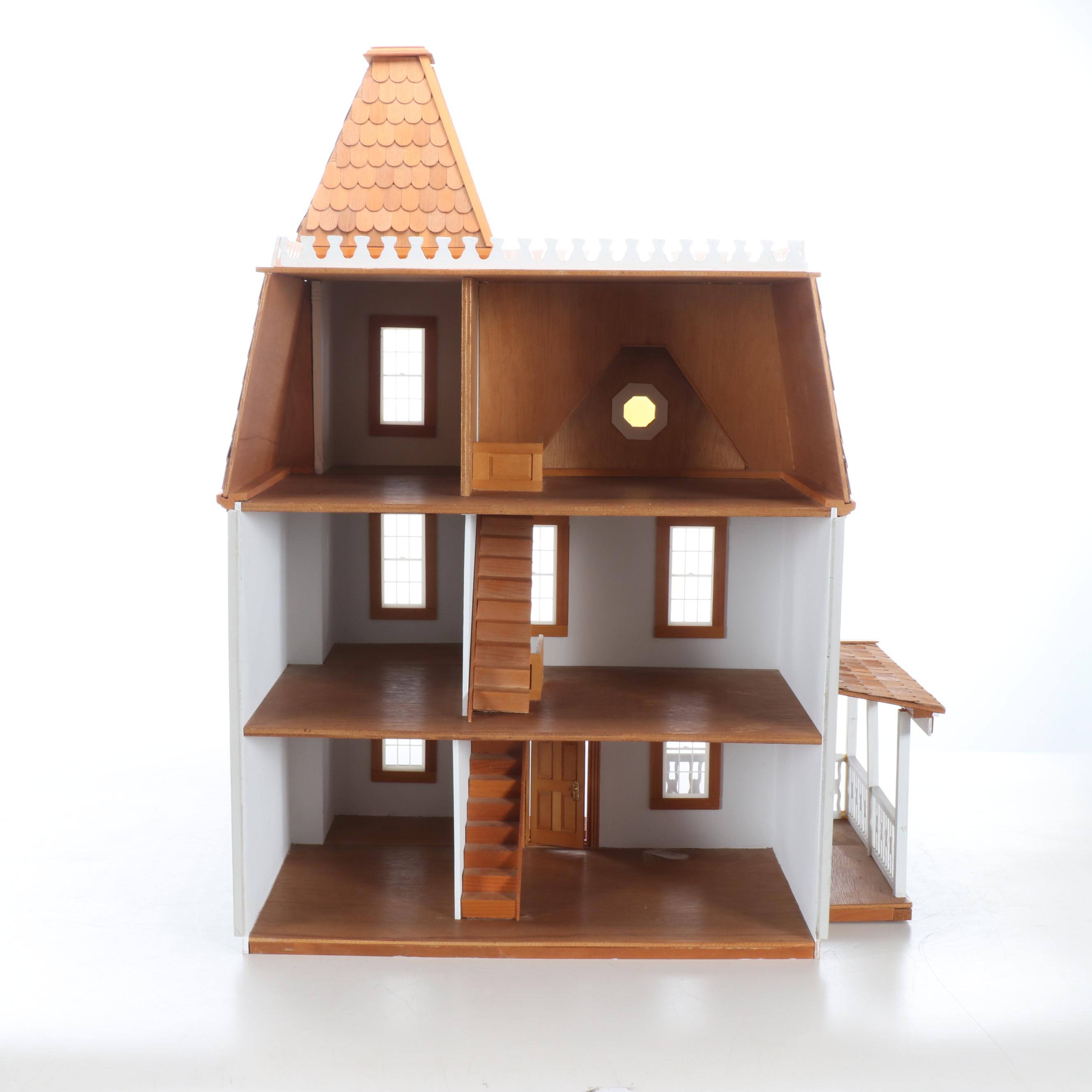 Victorian Style Wooden Dollhouse, 20th Century