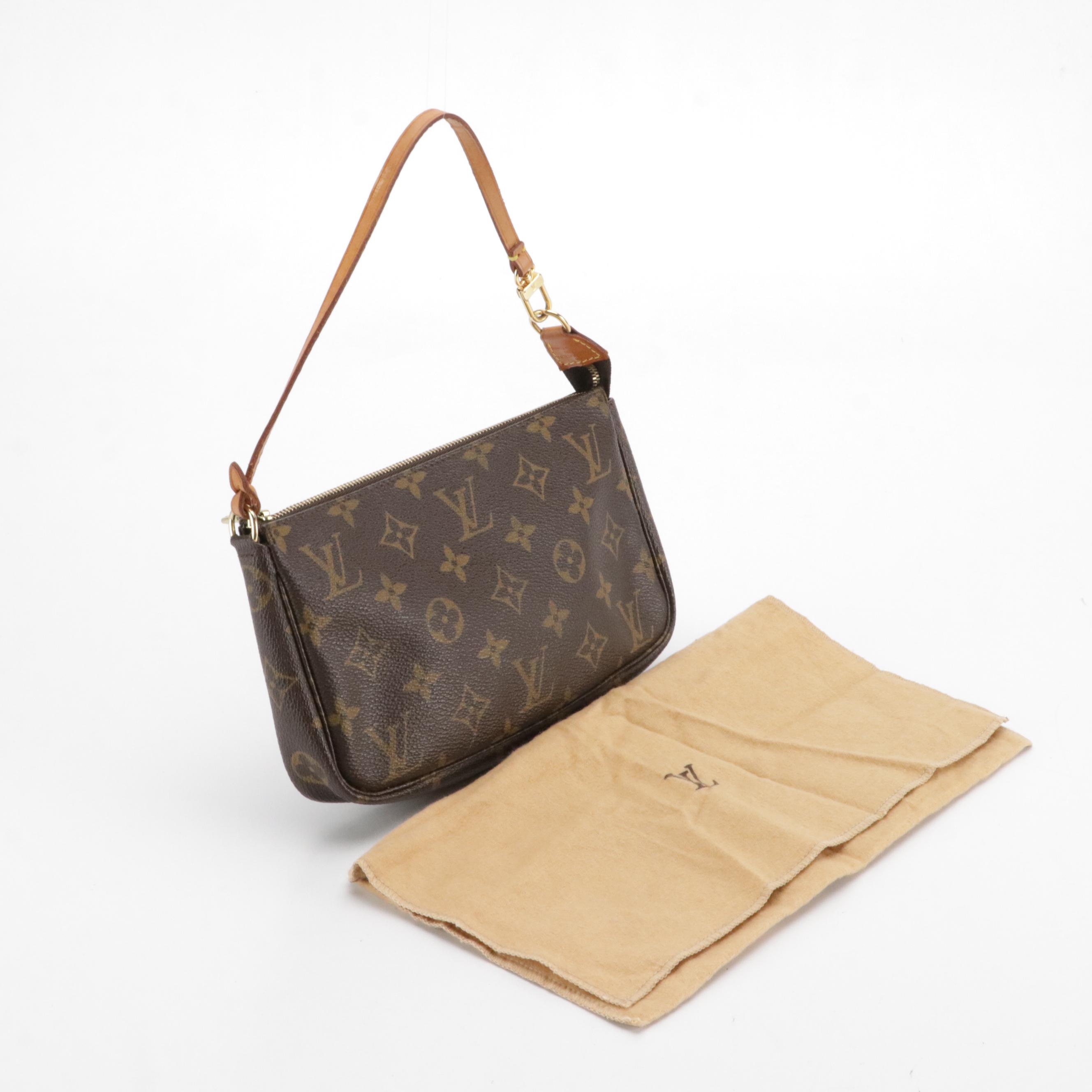 Louis Vuitton Pochette Accessoires Bag in Monogram Canvas and Leather Trim