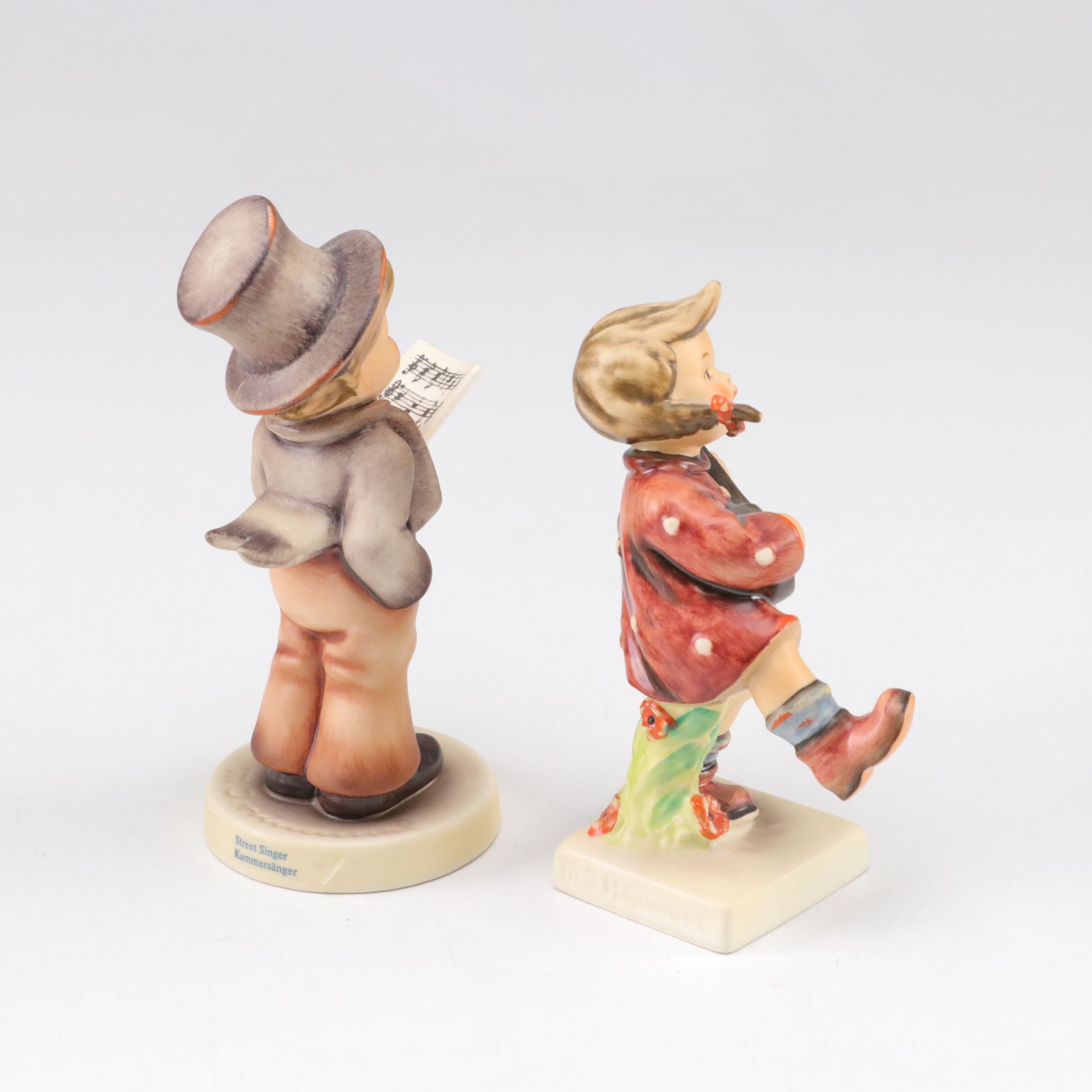 Goebel "Street Singer" and Other Porcelain Hummel Figurines