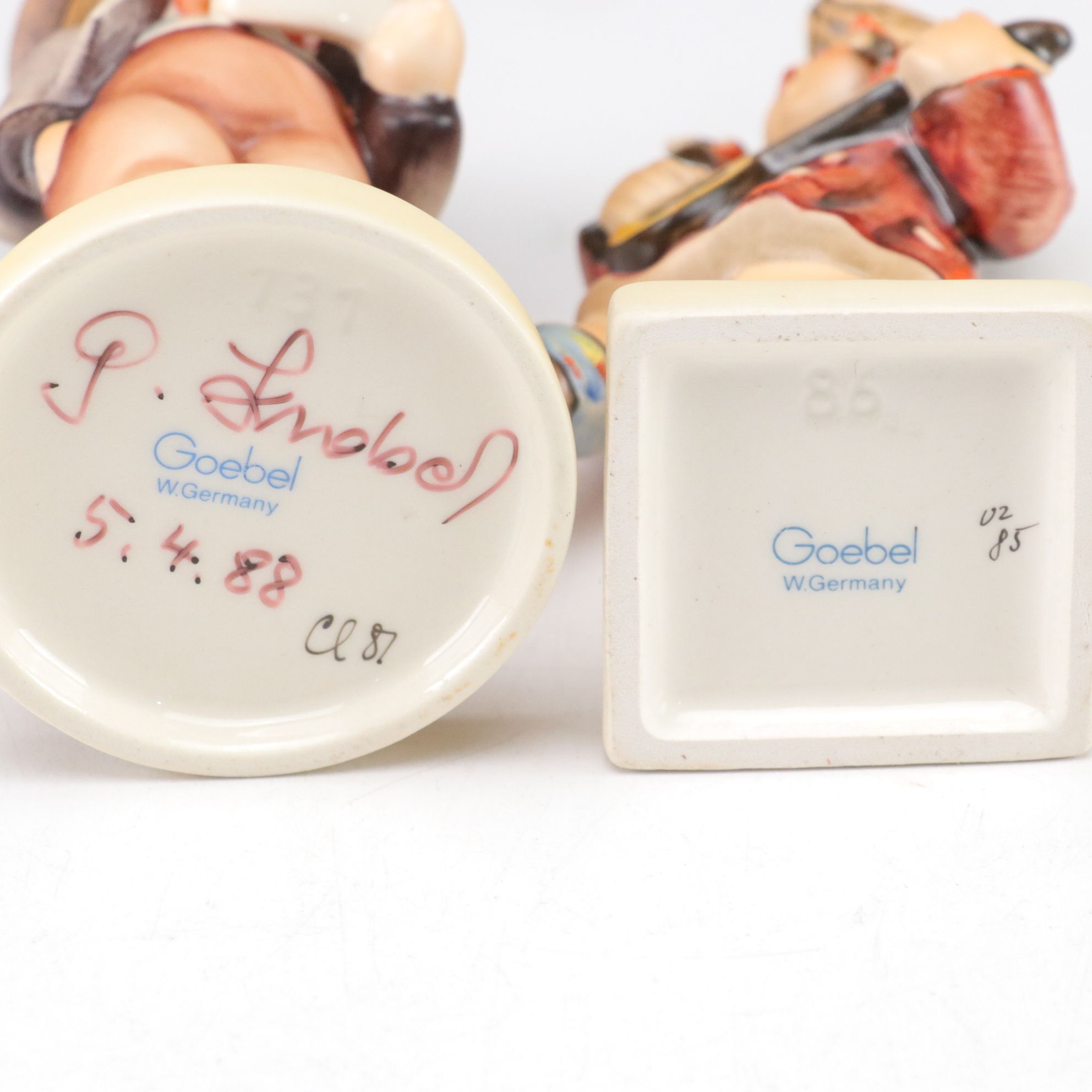 Goebel "Street Singer" and Other Porcelain Hummel Figurines