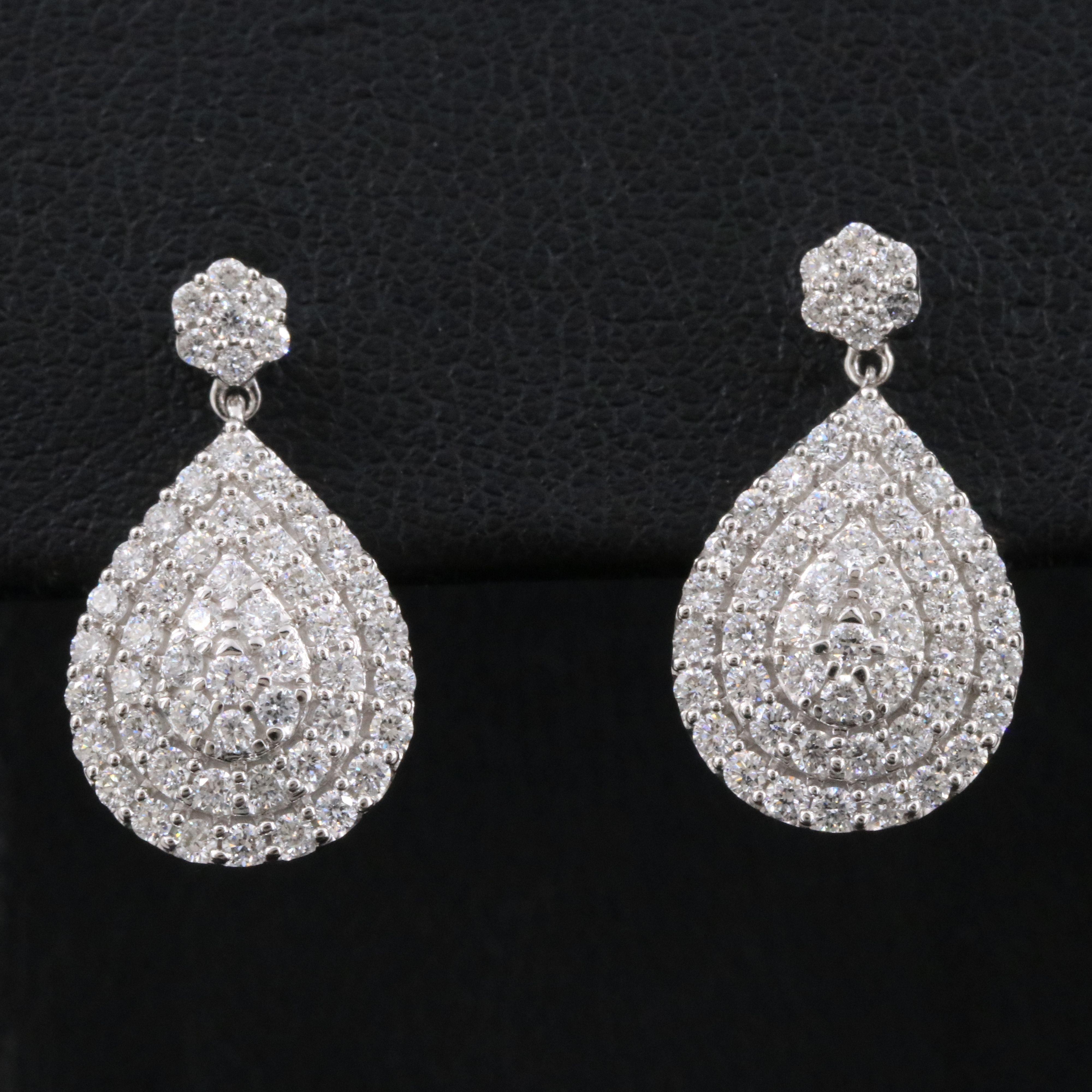 14K 1.04 CT Pavé Lab Grown Diamond Earrings