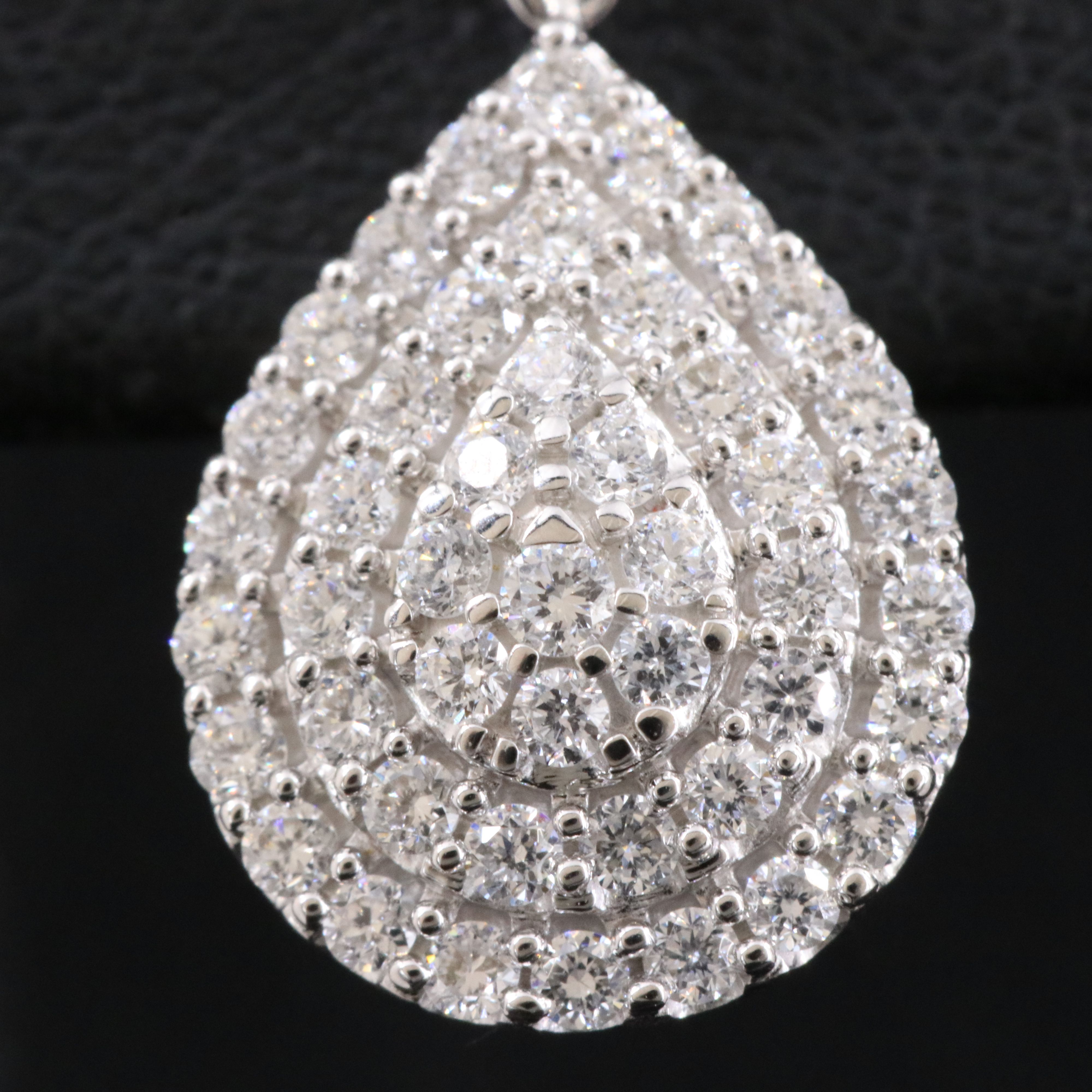 14K 1.04 CT Pavé Lab Grown Diamond Earrings