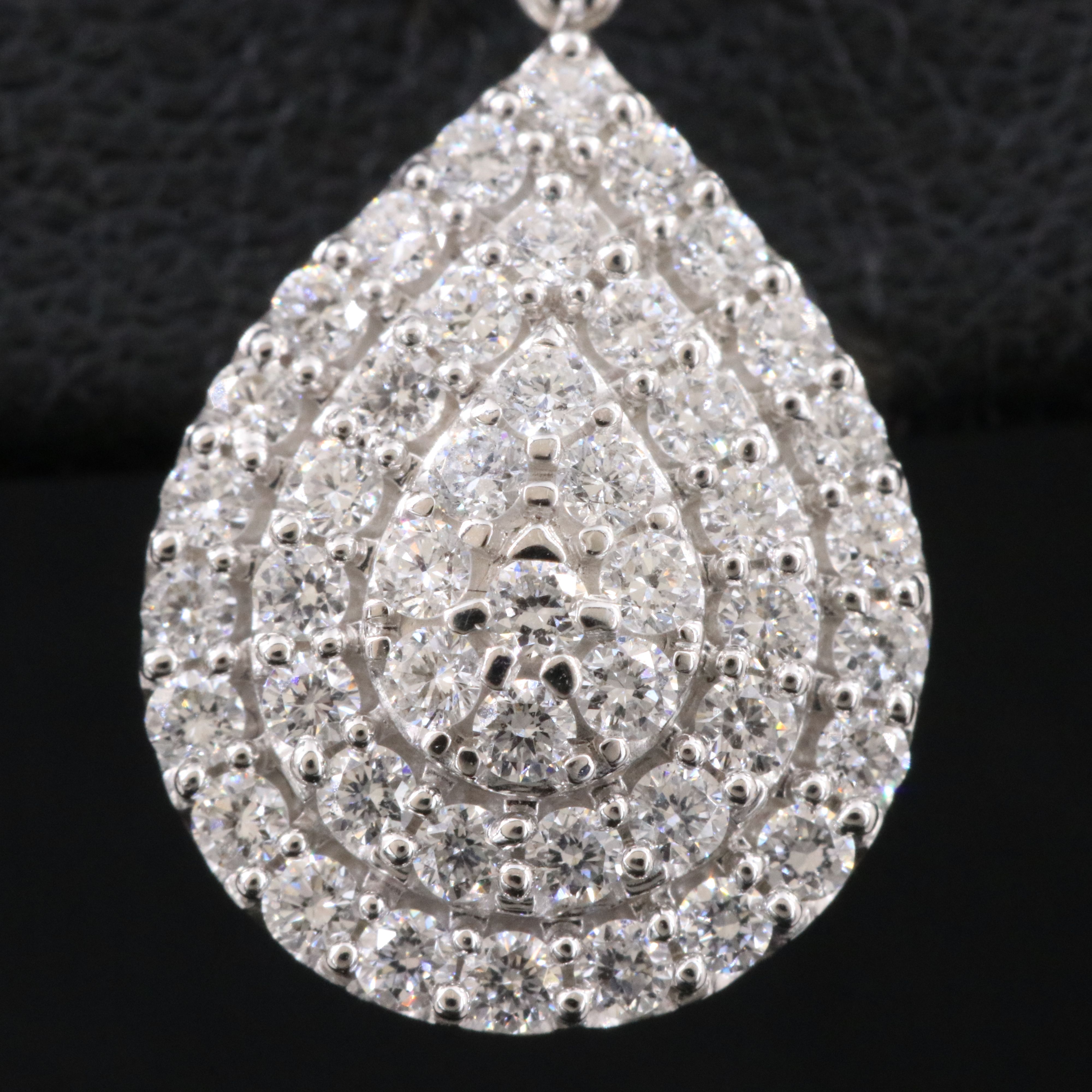 14K 1.04 CT Pavé Lab Grown Diamond Earrings