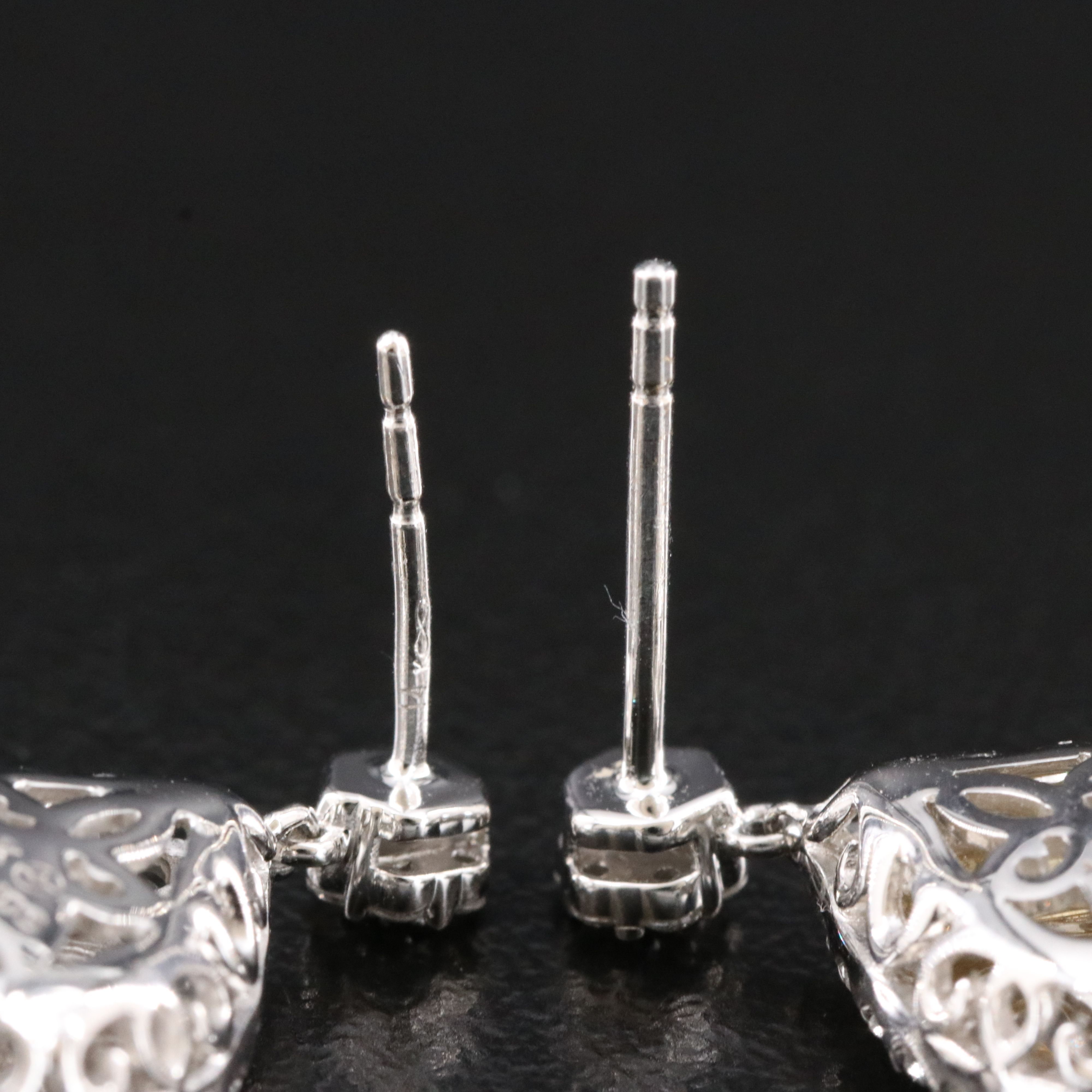 14K 1.04 CT Pavé Lab Grown Diamond Earrings