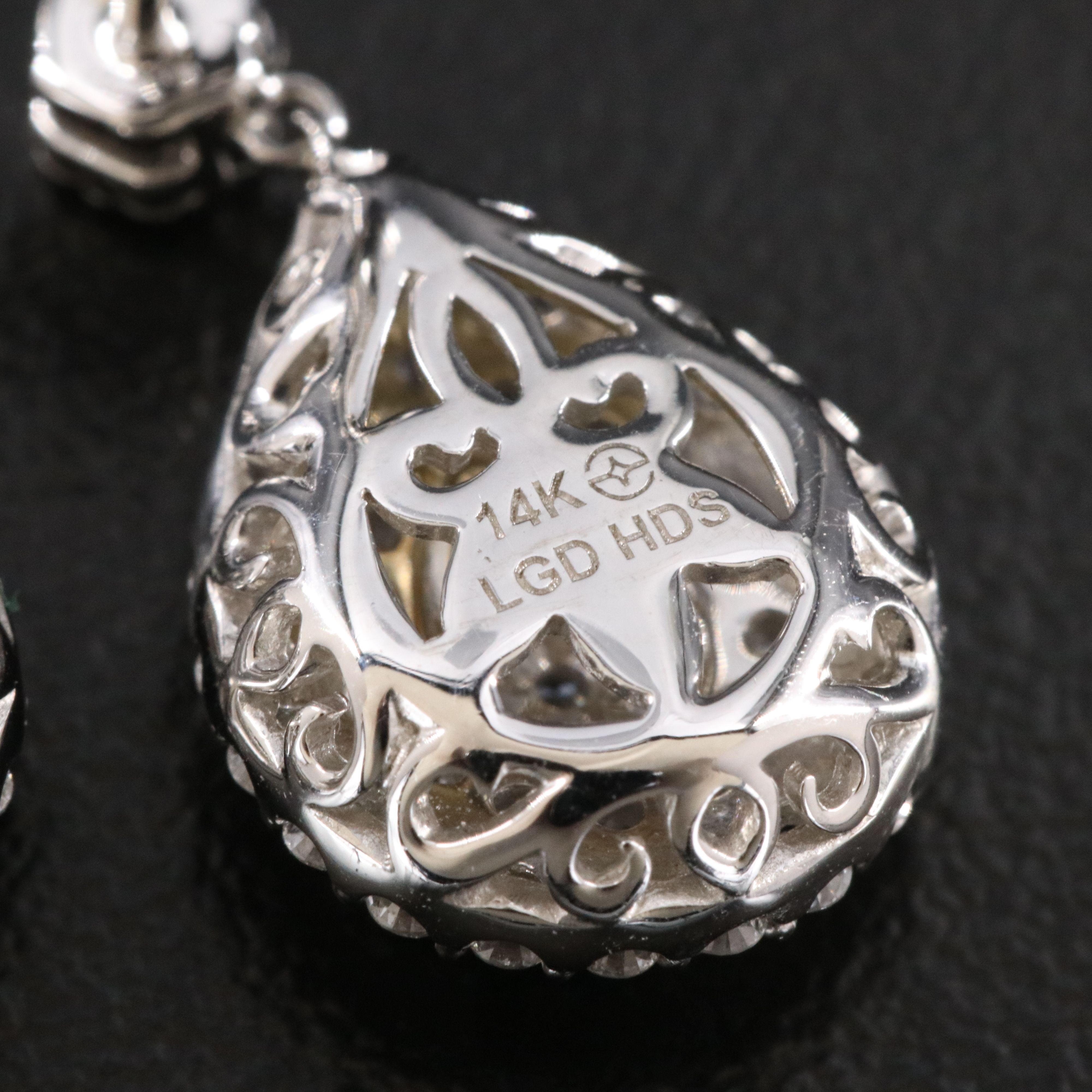 14K 1.04 CT Pavé Lab Grown Diamond Earrings