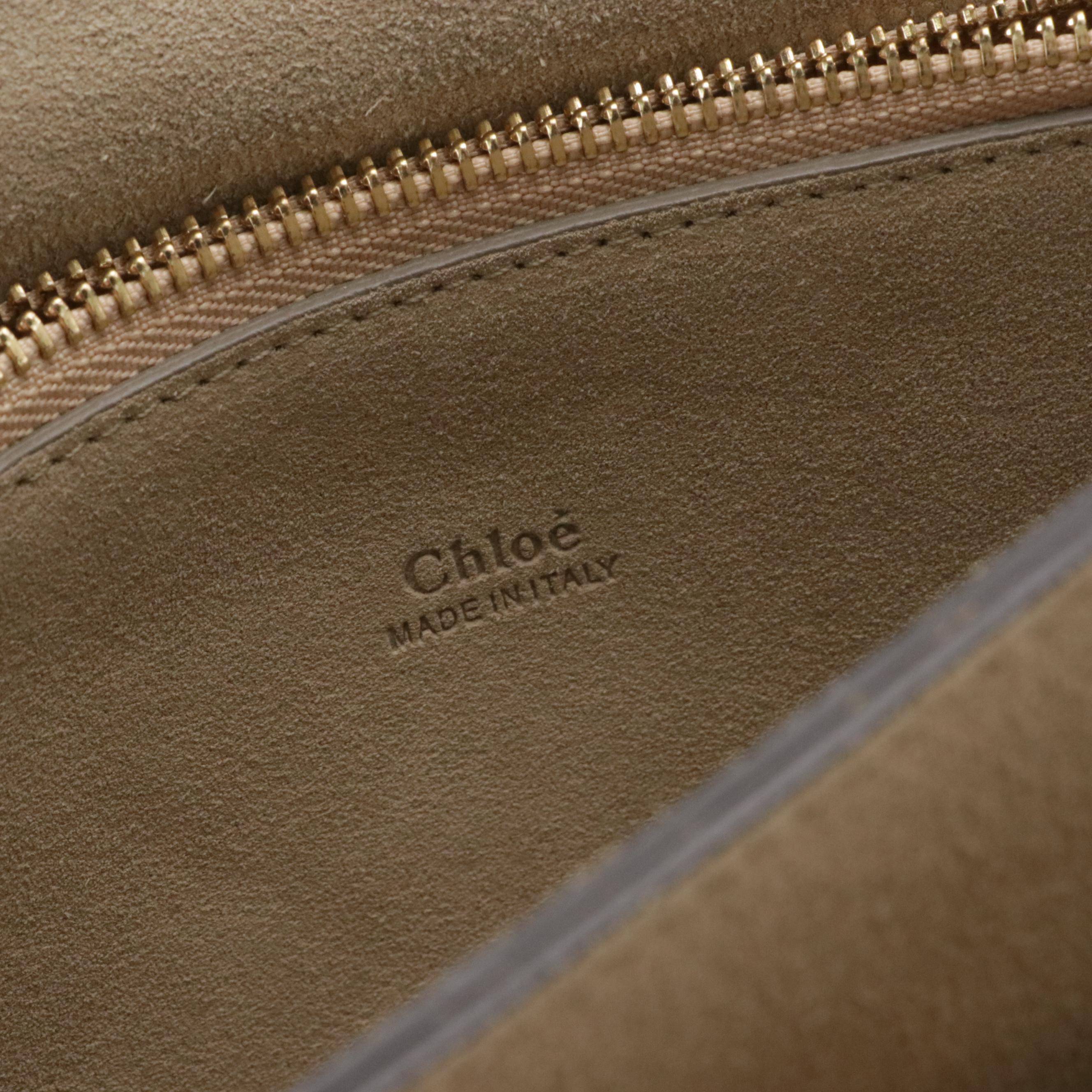 Chloe Faye Medium Shoulder Bag in Leather and Suede