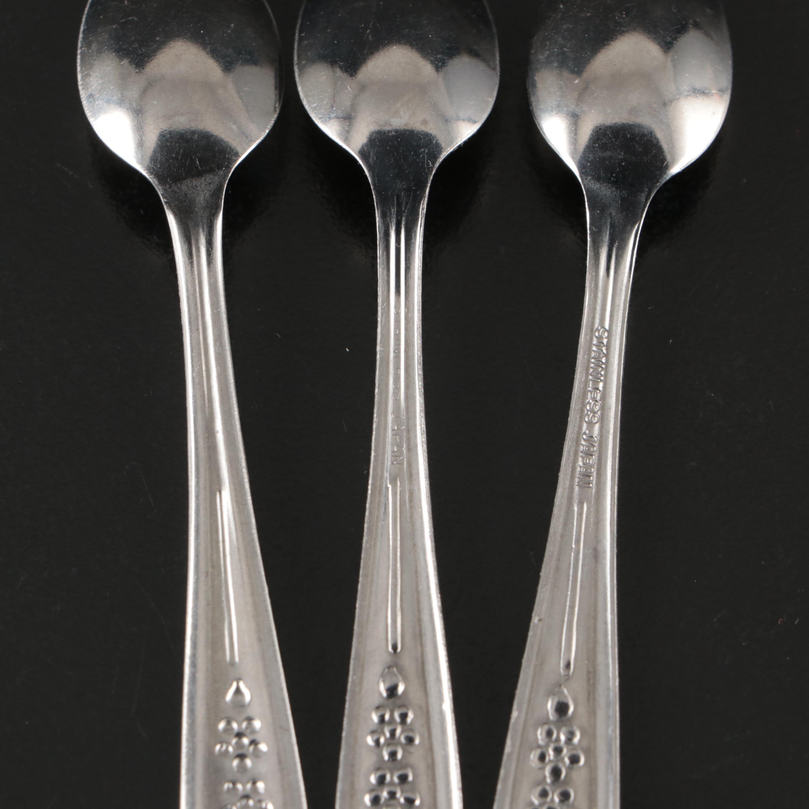 Ceramic Toy Tea Service with Crocheted Place Settings and Tablecloth